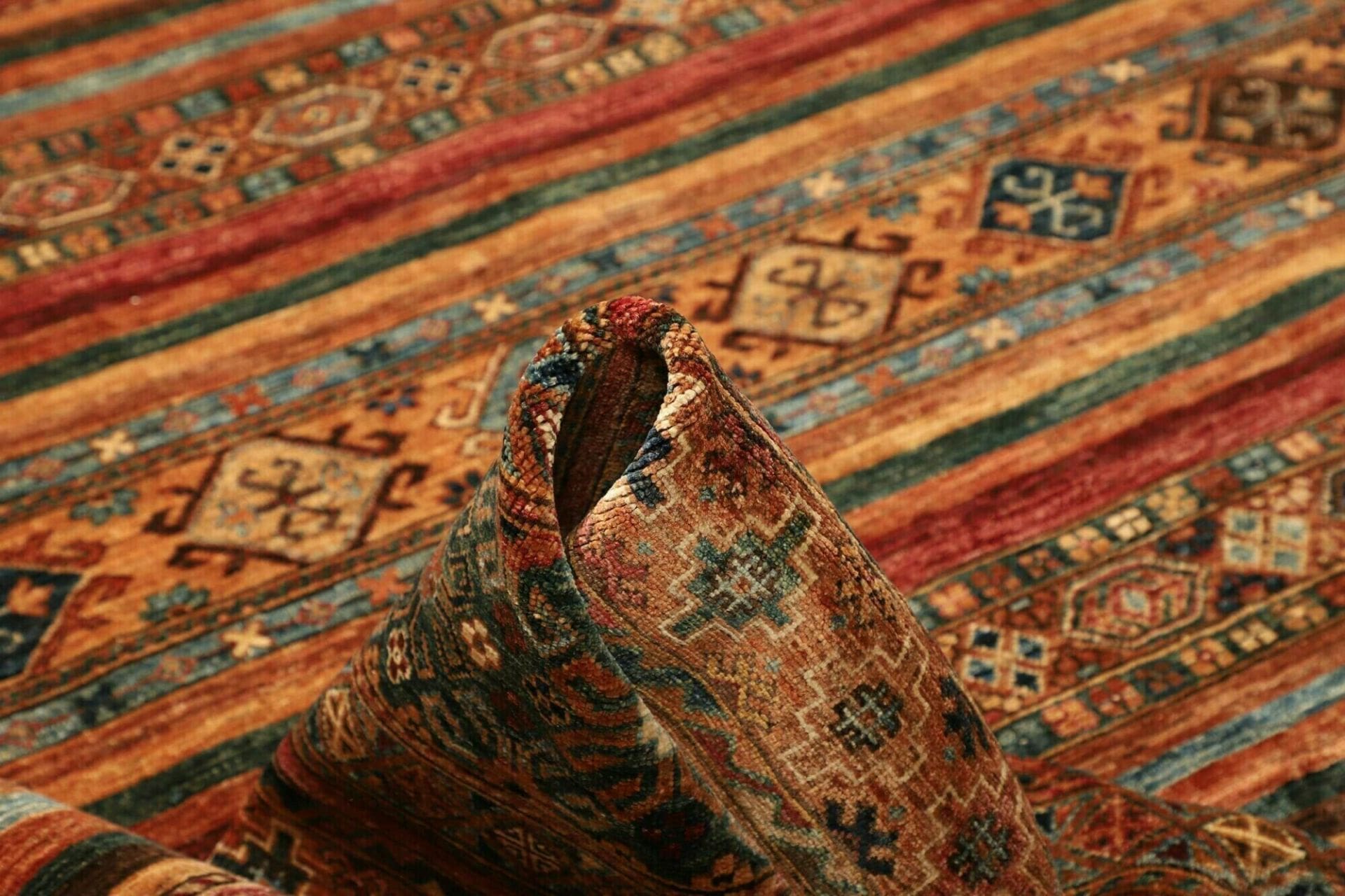 orientteppich-samarkand-252-x-303-cm-handgeknupft-wolle-bunt-8 Hand-Knotted Wool Samarkand Pakistani Rug, 252 × 303 cm