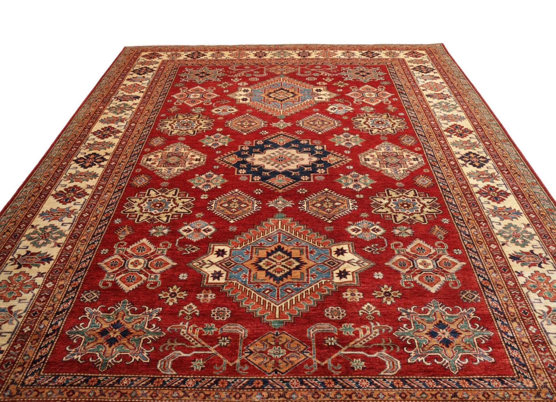 Kazak Pakistani Rug — hand-knotted, 283 × 370 cm, Wool