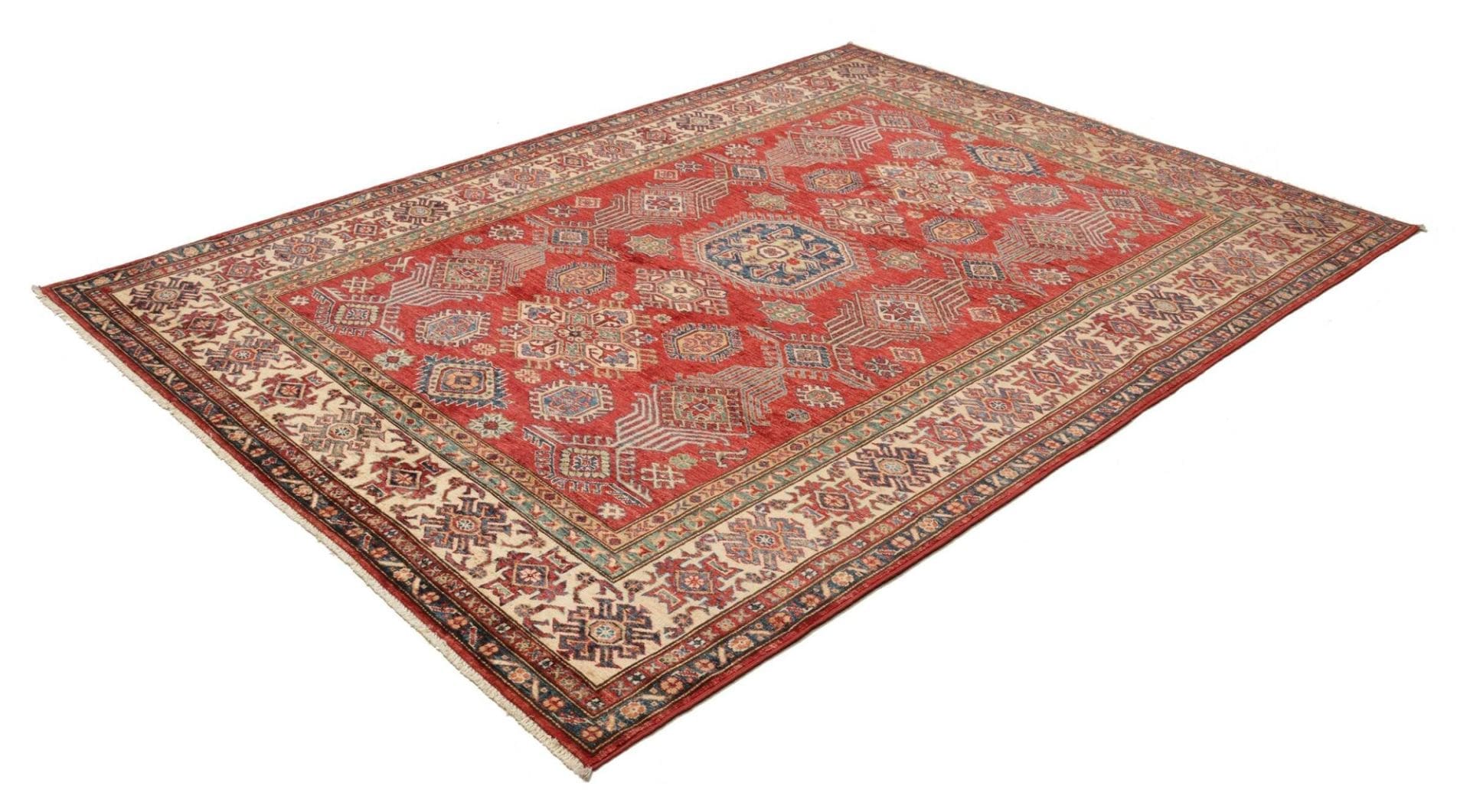 Kazak Pakistani Rug 185 × 253 cm, Wool, hand-knotted