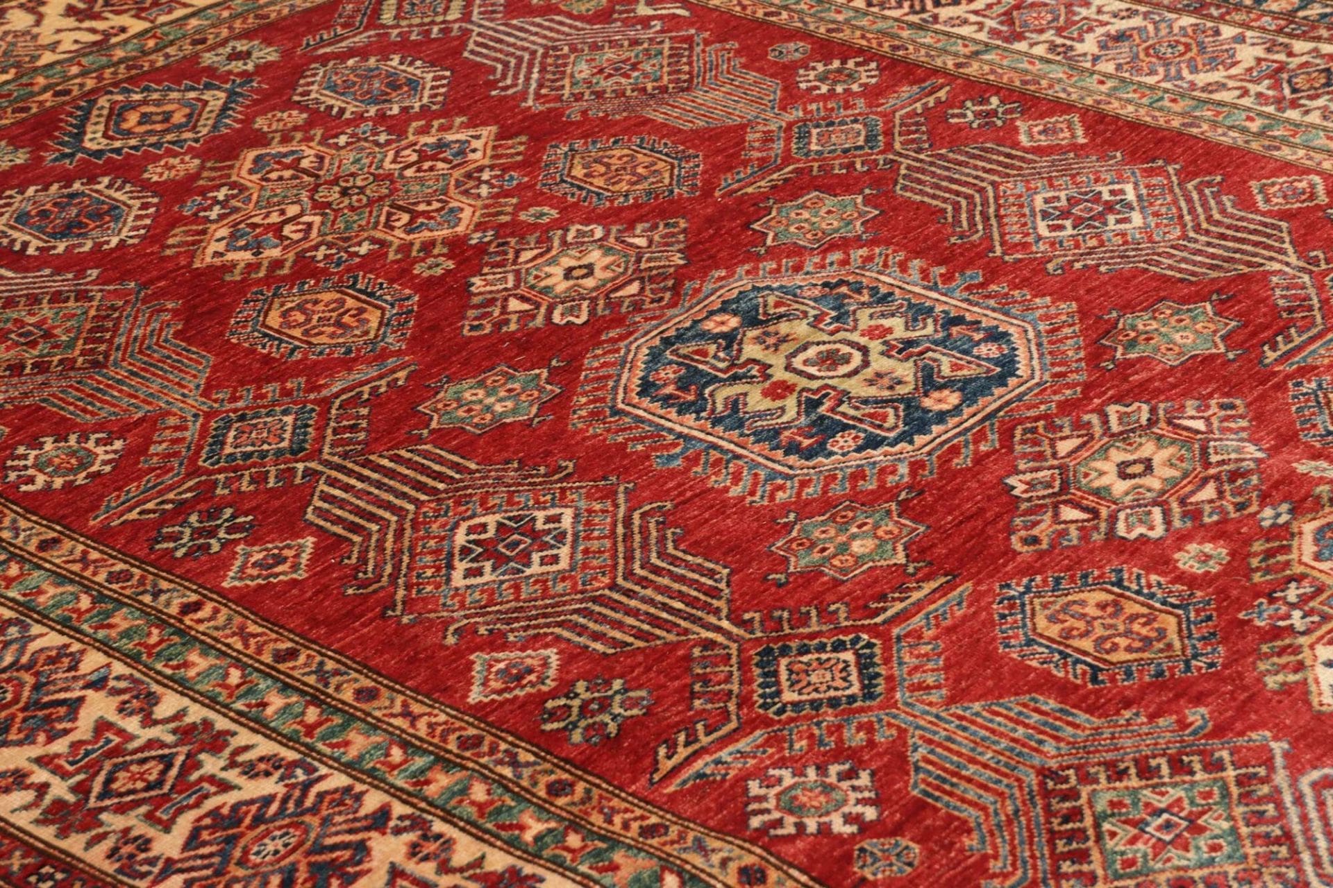 Kazak Pakistani Rug 185 × 253 cm, Wool, hand-knotted