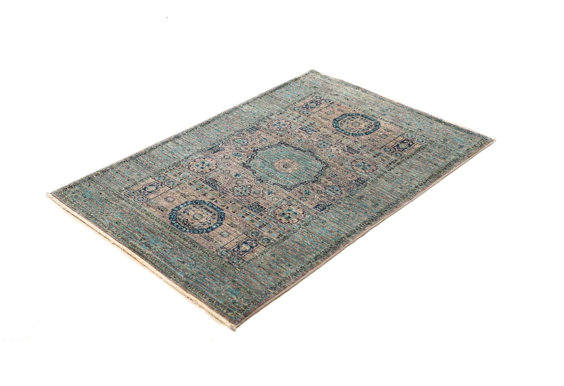 Hand-Knotted Wool Mamluk Pakistani Rug, 83 × 118 cm
