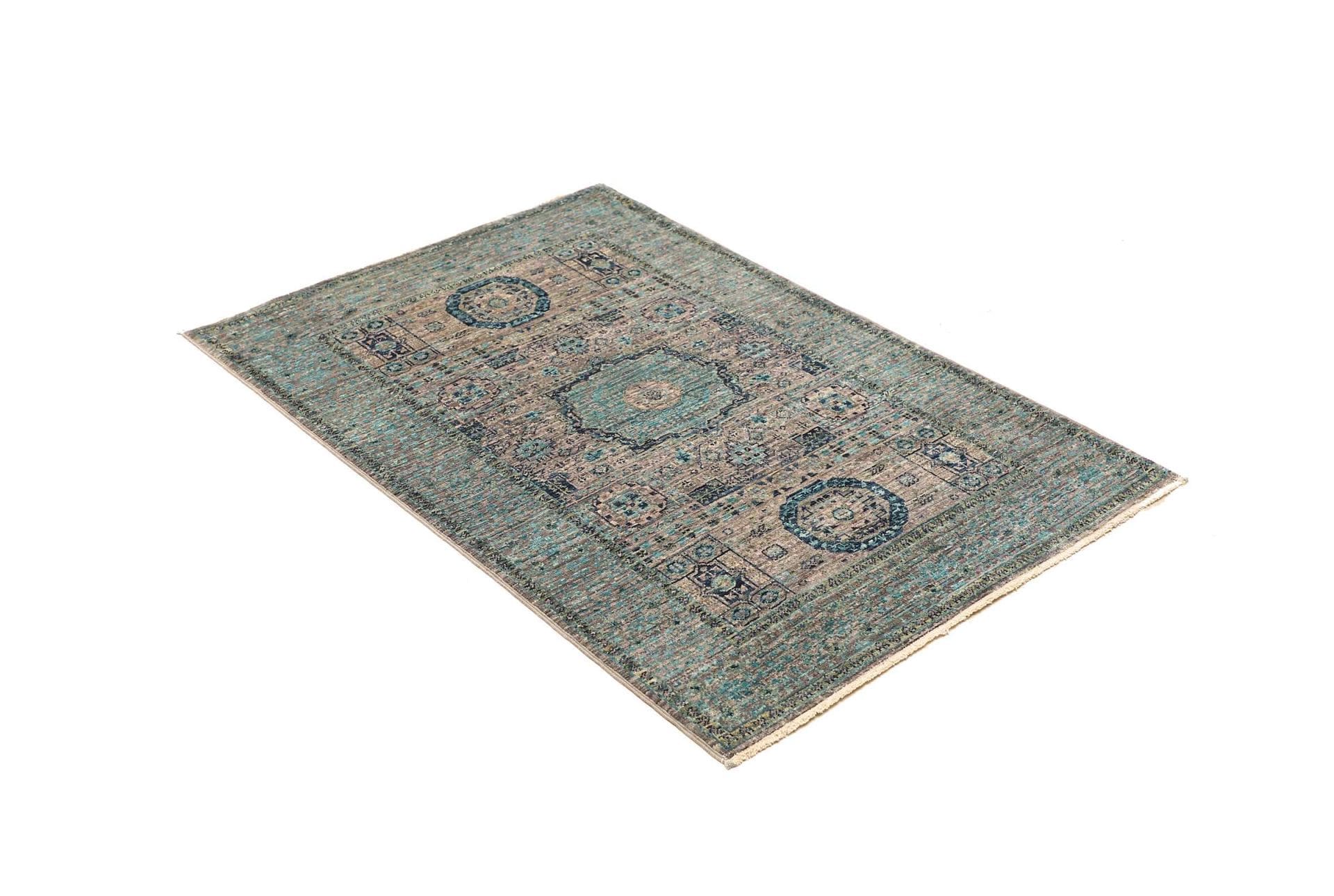 Hand-Knotted Wool Mamluk Pakistani Rug, 83 × 118 cm