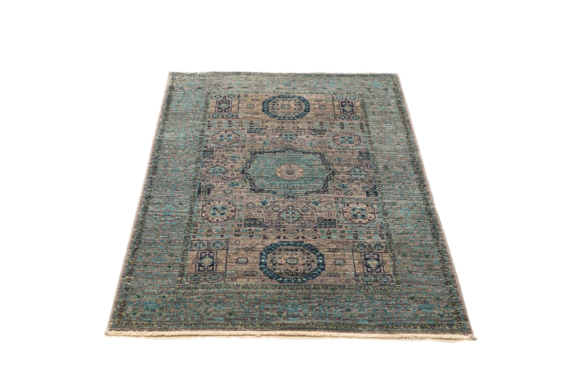 Hand-Knotted Wool Mamluk Pakistani Rug, 83 × 118 cm