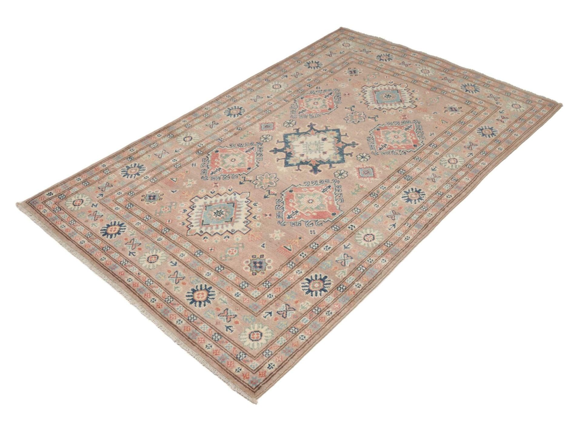 kazak-orientteppich-118-x-182cm-geometrisches-muster-handgeknupft-1 Kazak Pakistani Rug 118 × 182 cm, Wool, hand-knotted