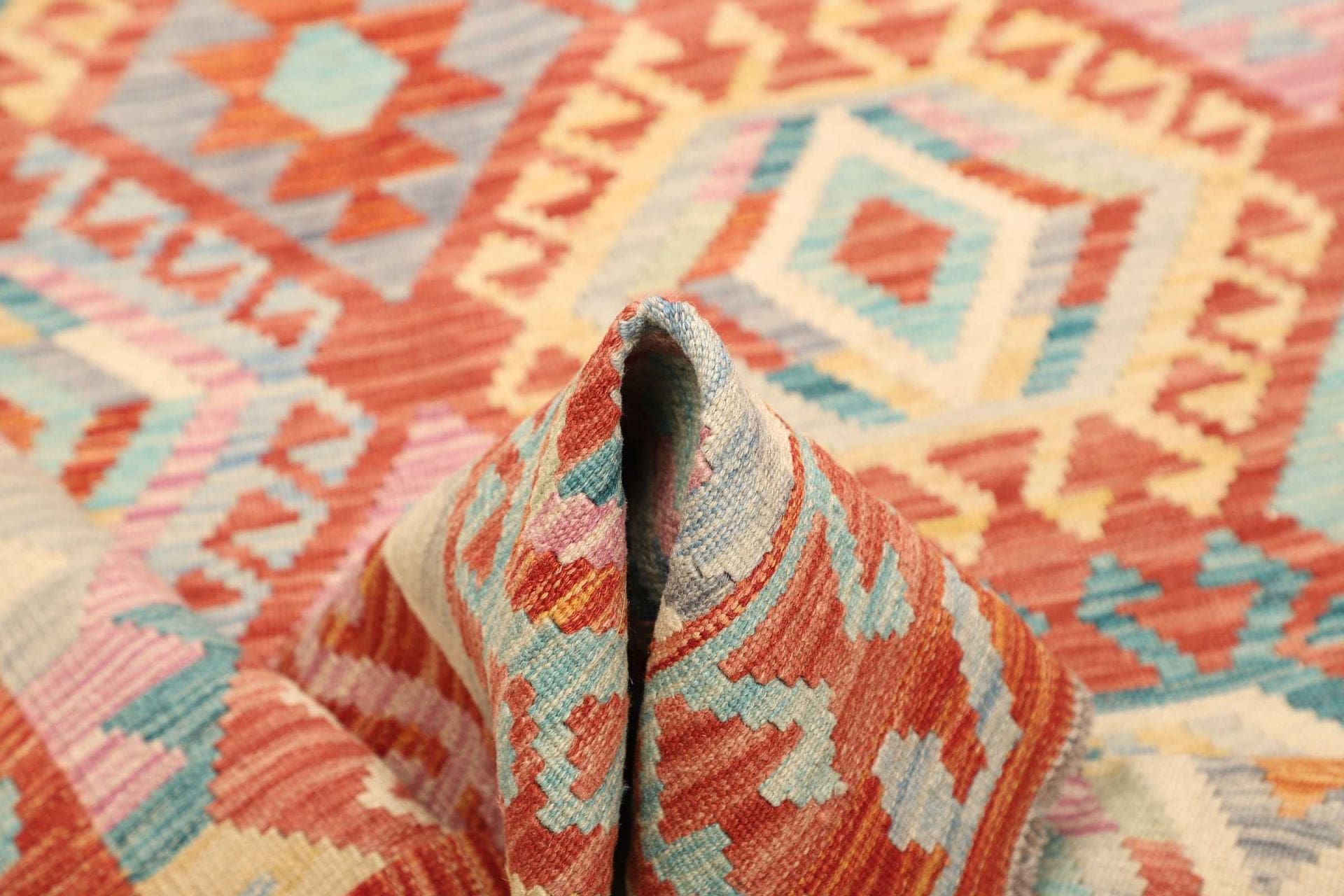 Kilim Pakistani Rug 179 × 236 cm, Wool, hand-woven