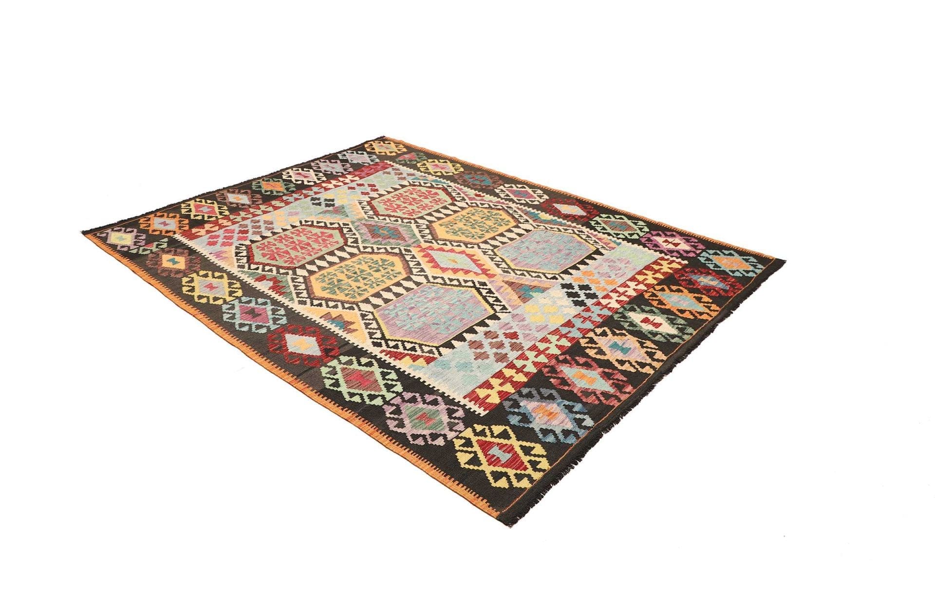 Kilim Pakistani Rug — hand-woven, 187 × 233 cm, Wool