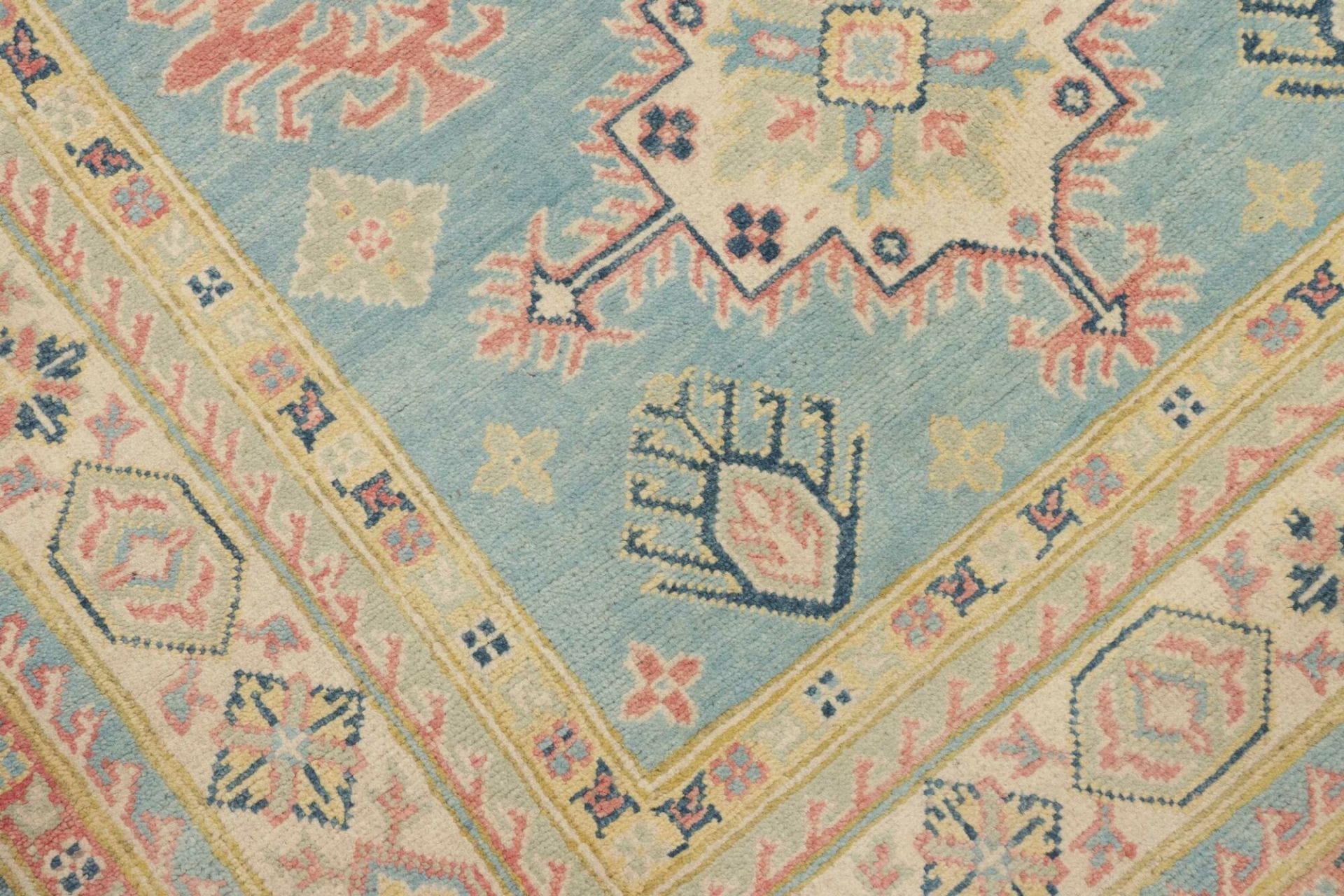 kazak-teppich-120-x-187-cm-geometrische-muster-handgeknupft-5 Kazak Pakistani Rug — hand-knotted, 120 × 187 cm, Wool