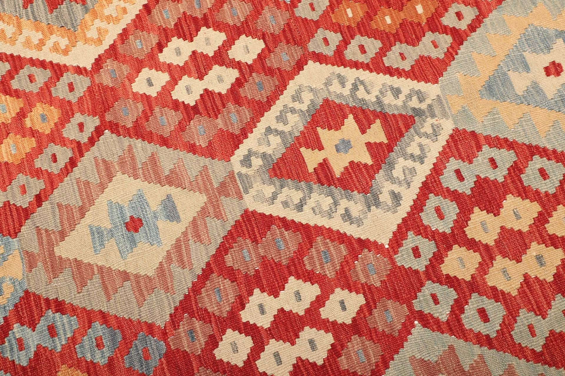 Kilim Pakistani Rug 186 × 245 cm, Wool, hand-woven