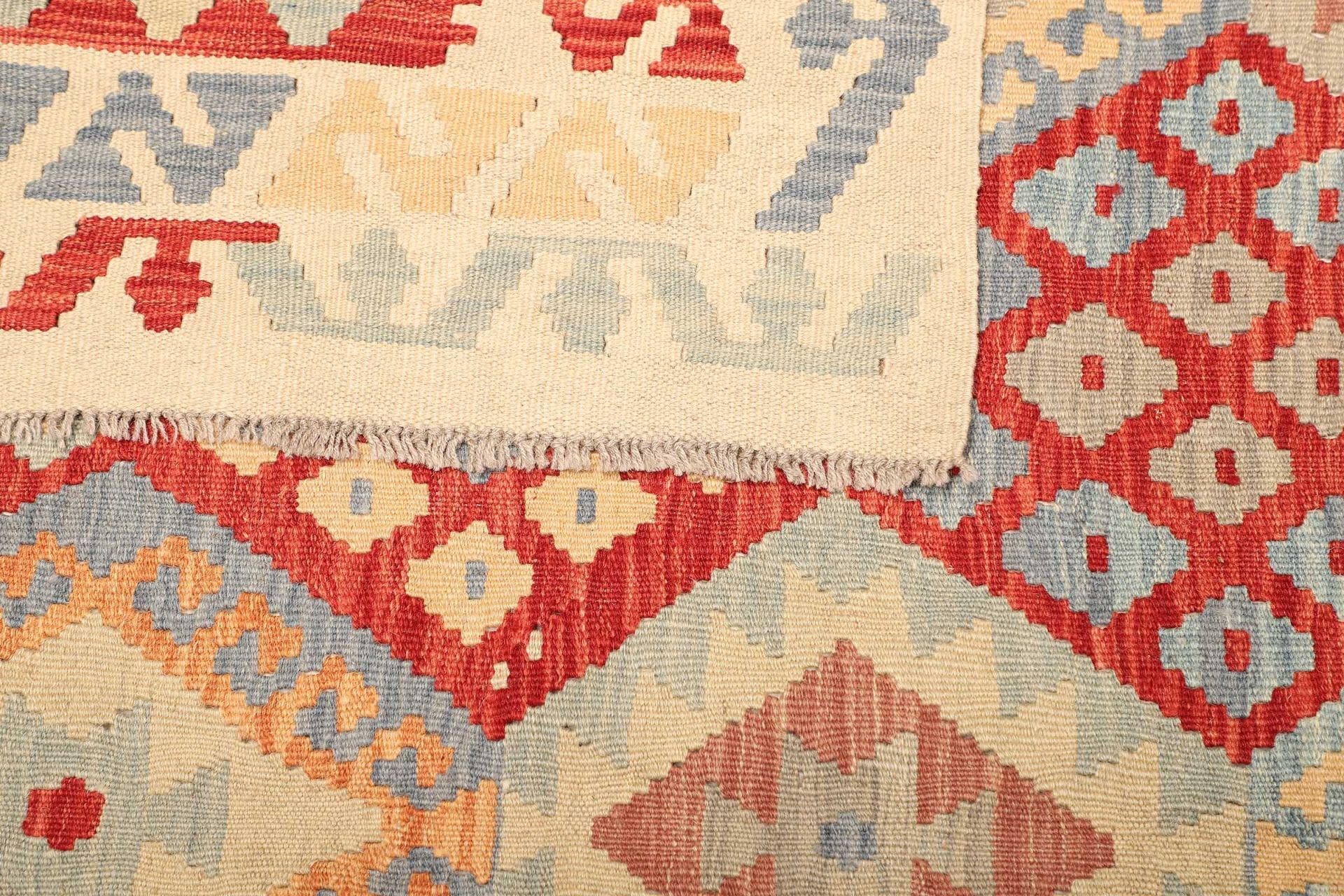 Kilim Pakistani Rug 186 × 245 cm, Wool, hand-woven