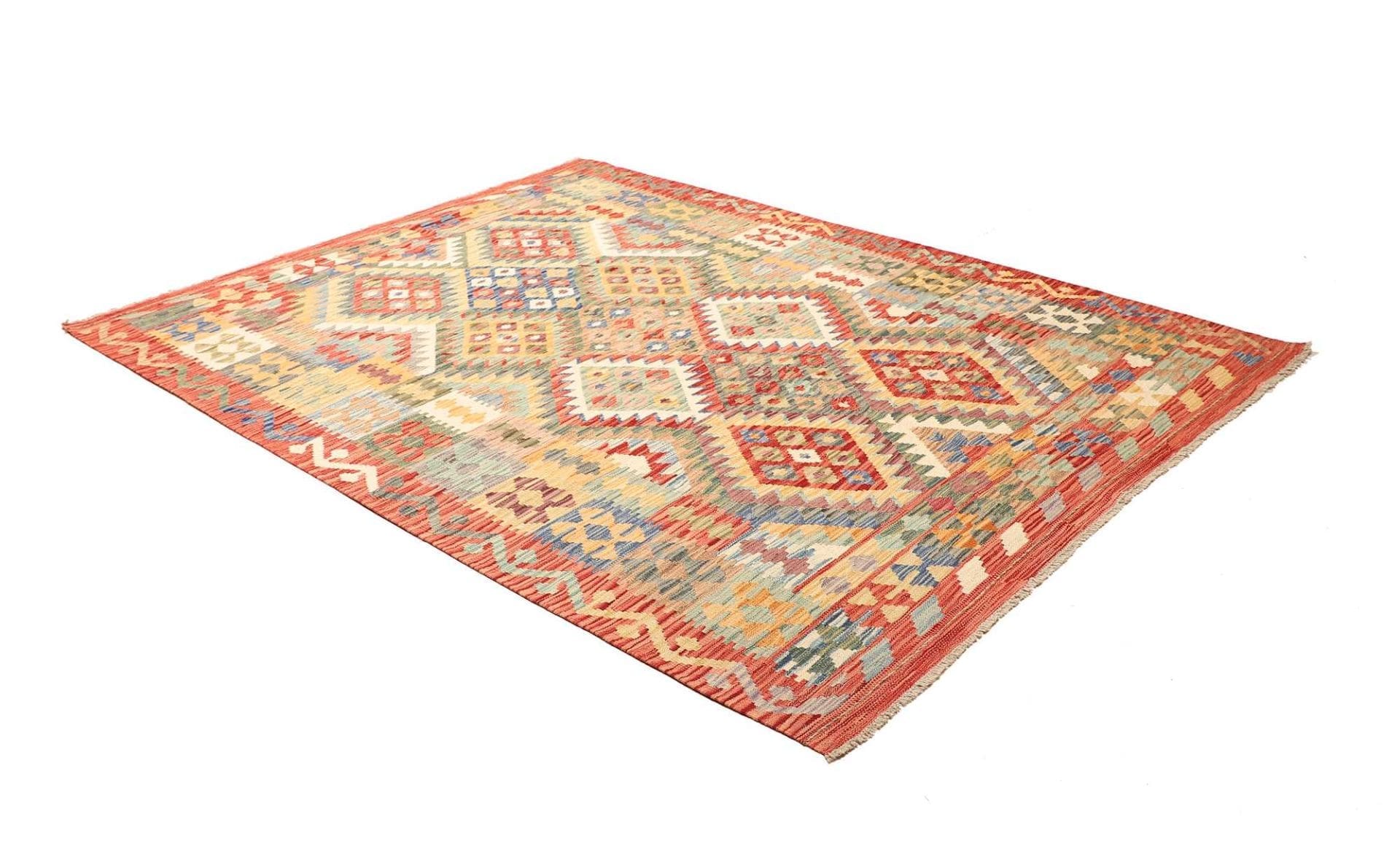 Kilim Pakistani Rug — hand-woven, 186 × 243 cm, Wool