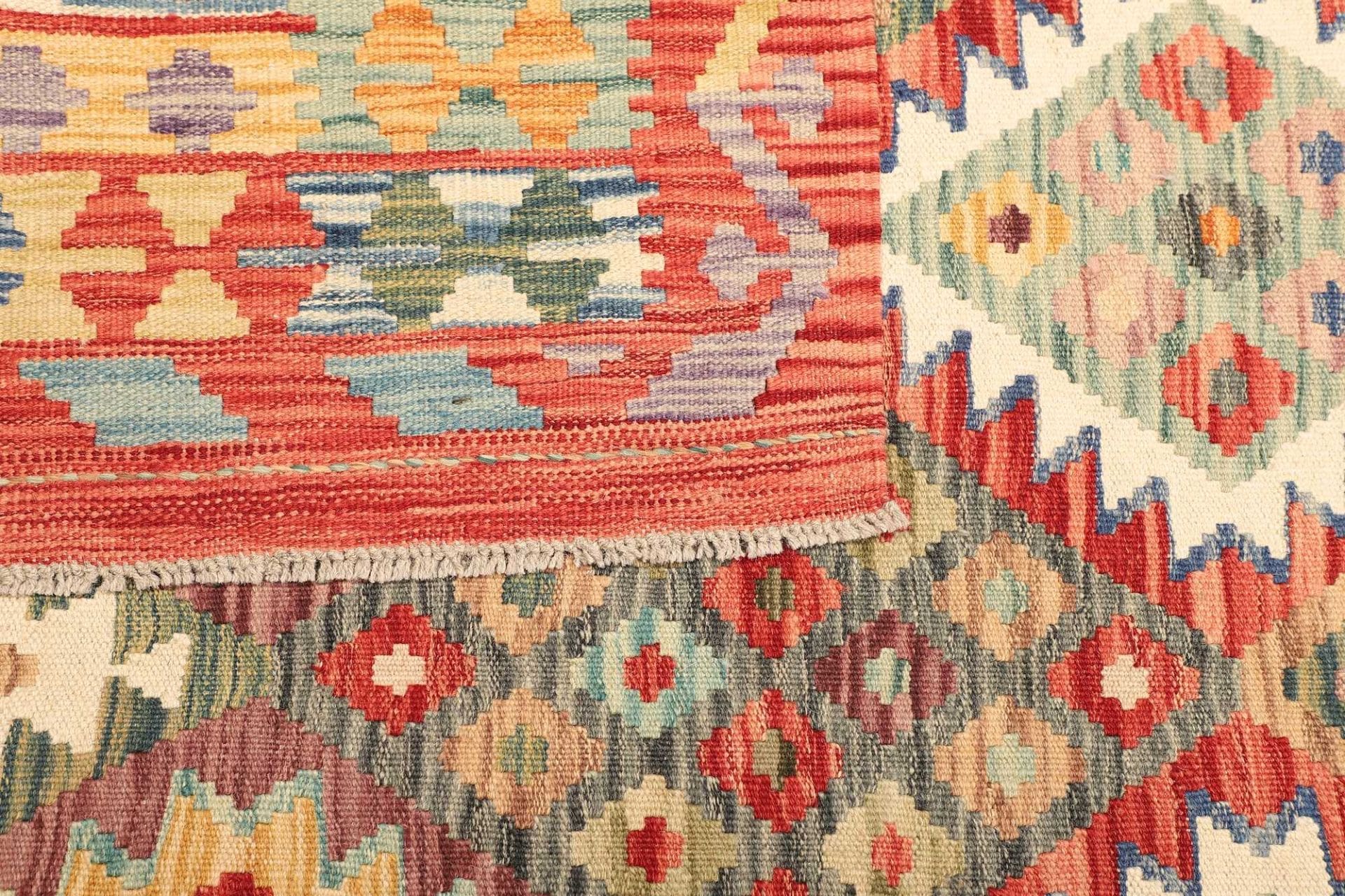 Kilim Pakistani Rug — hand-woven, 186 × 243 cm, Wool