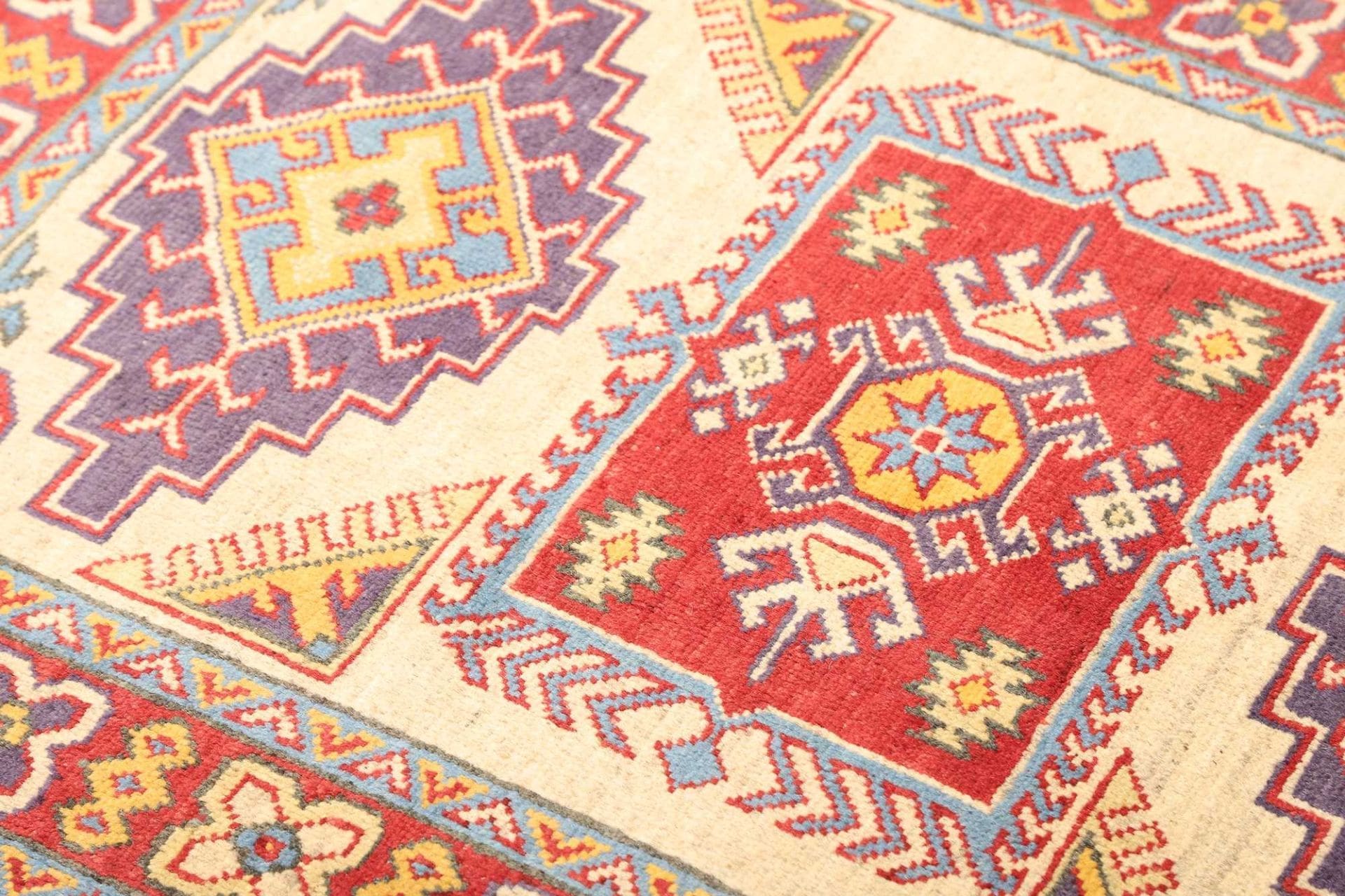 Kazak Pakistani Rug — hand-knotted, 87 × 120 cm, Wool