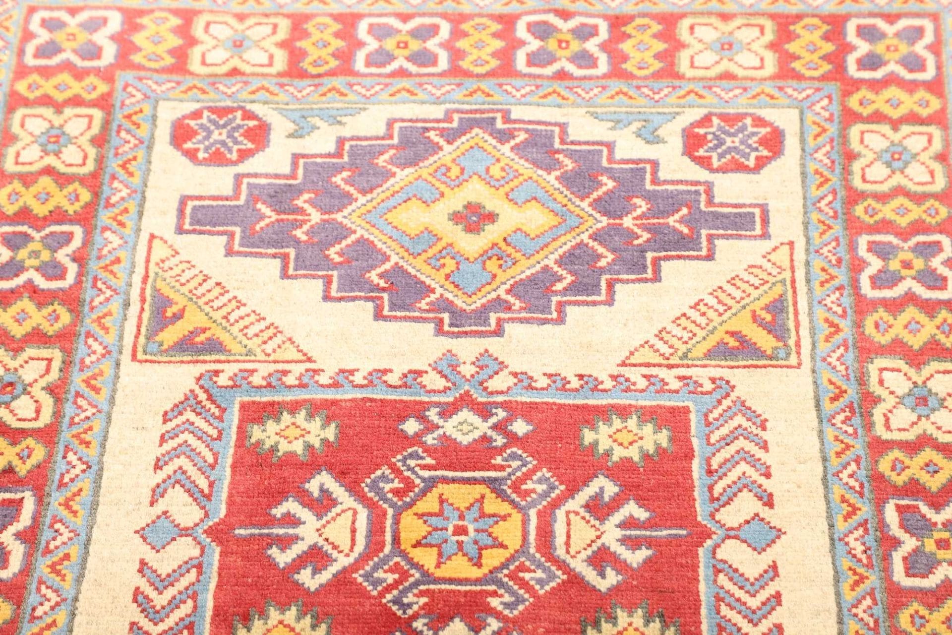 Kazak Pakistani Rug — hand-knotted, 87 × 120 cm, Wool