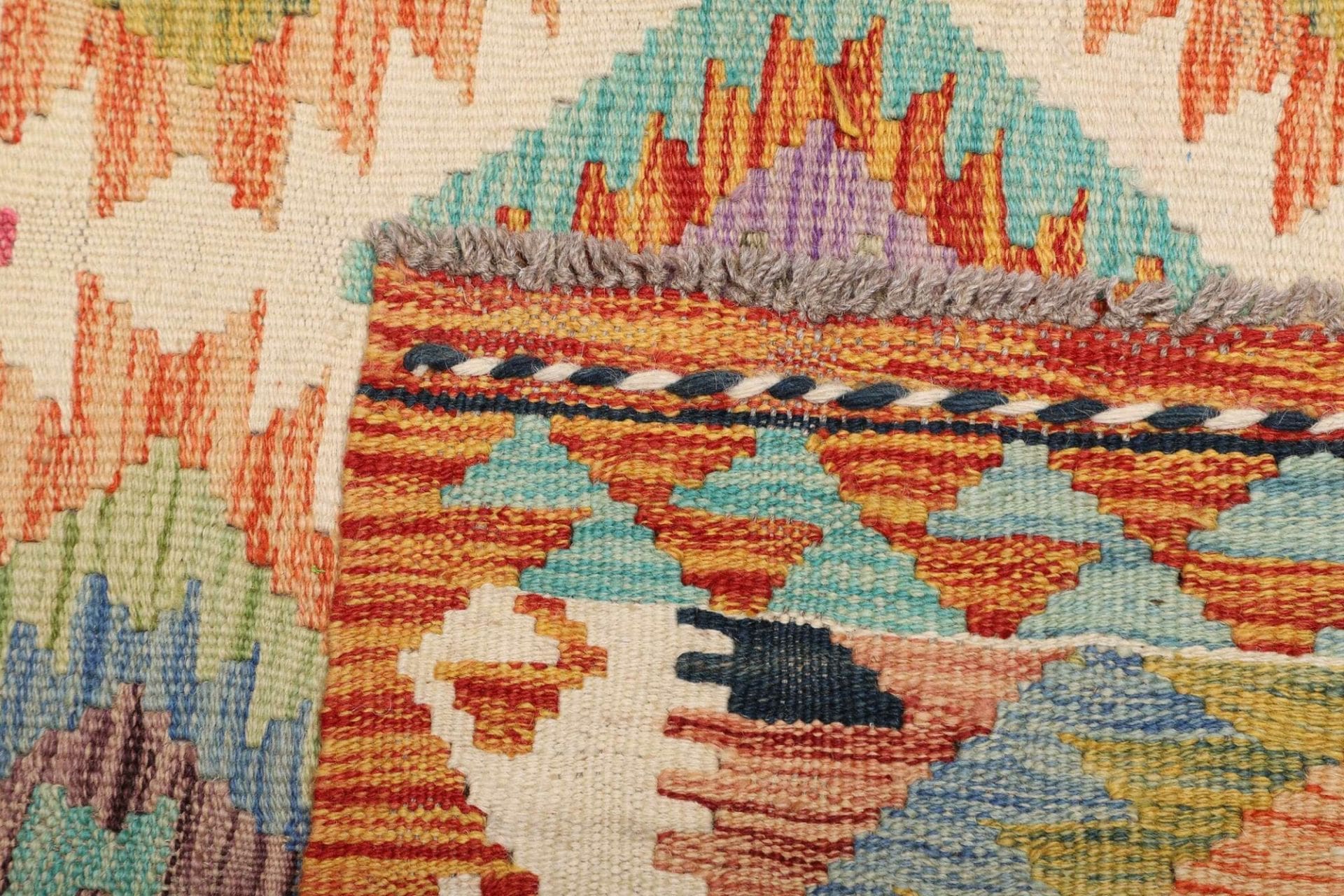 handgewebter-kelim-104-x-202cm-aus-schurwolle-rustikal-orientteppich-4 Kilim Pakistani Rug — hand-woven, 104 × 202 cm, Wool