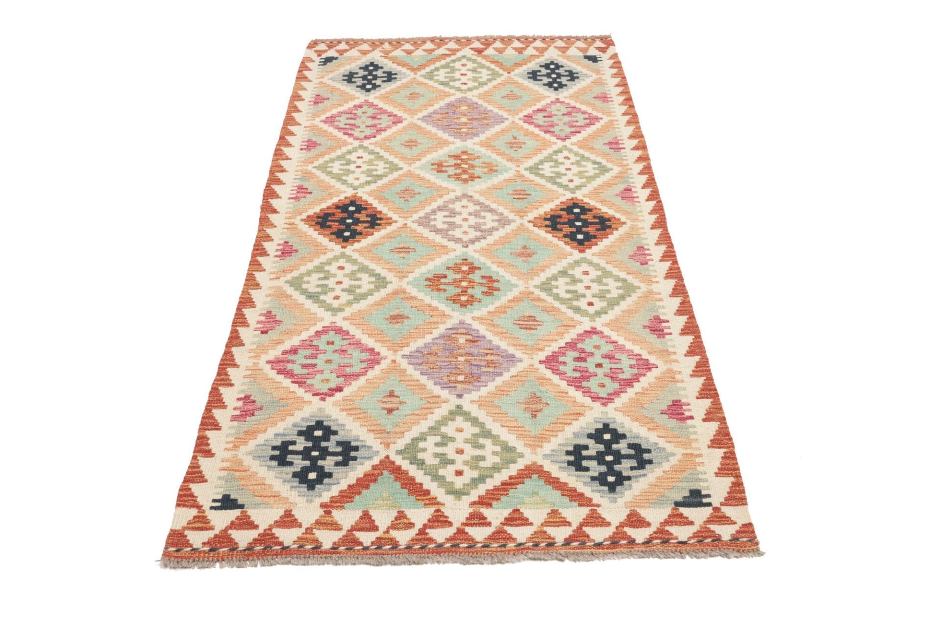 Kilim Pakistani Rug 102 × 200 cm, Wool, hand-woven