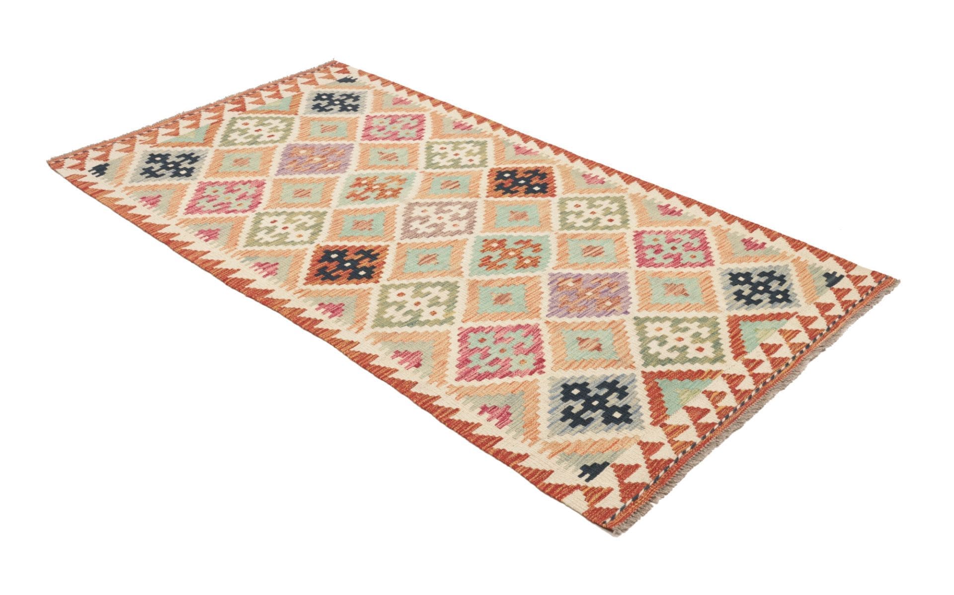Kilim Pakistani Rug 102 × 200 cm, Wool, hand-woven