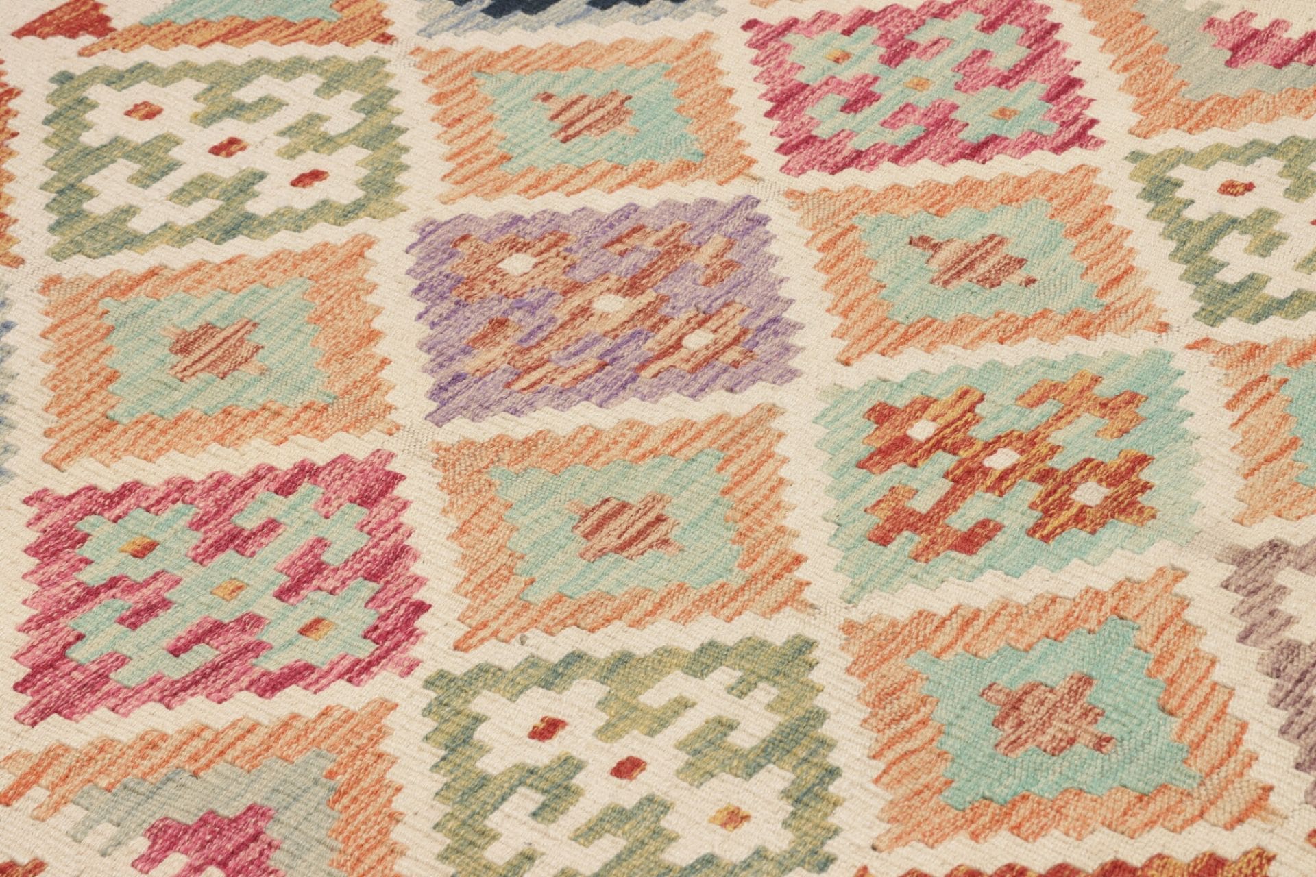 Kilim Pakistani Rug 102 × 200 cm, Wool, hand-woven
