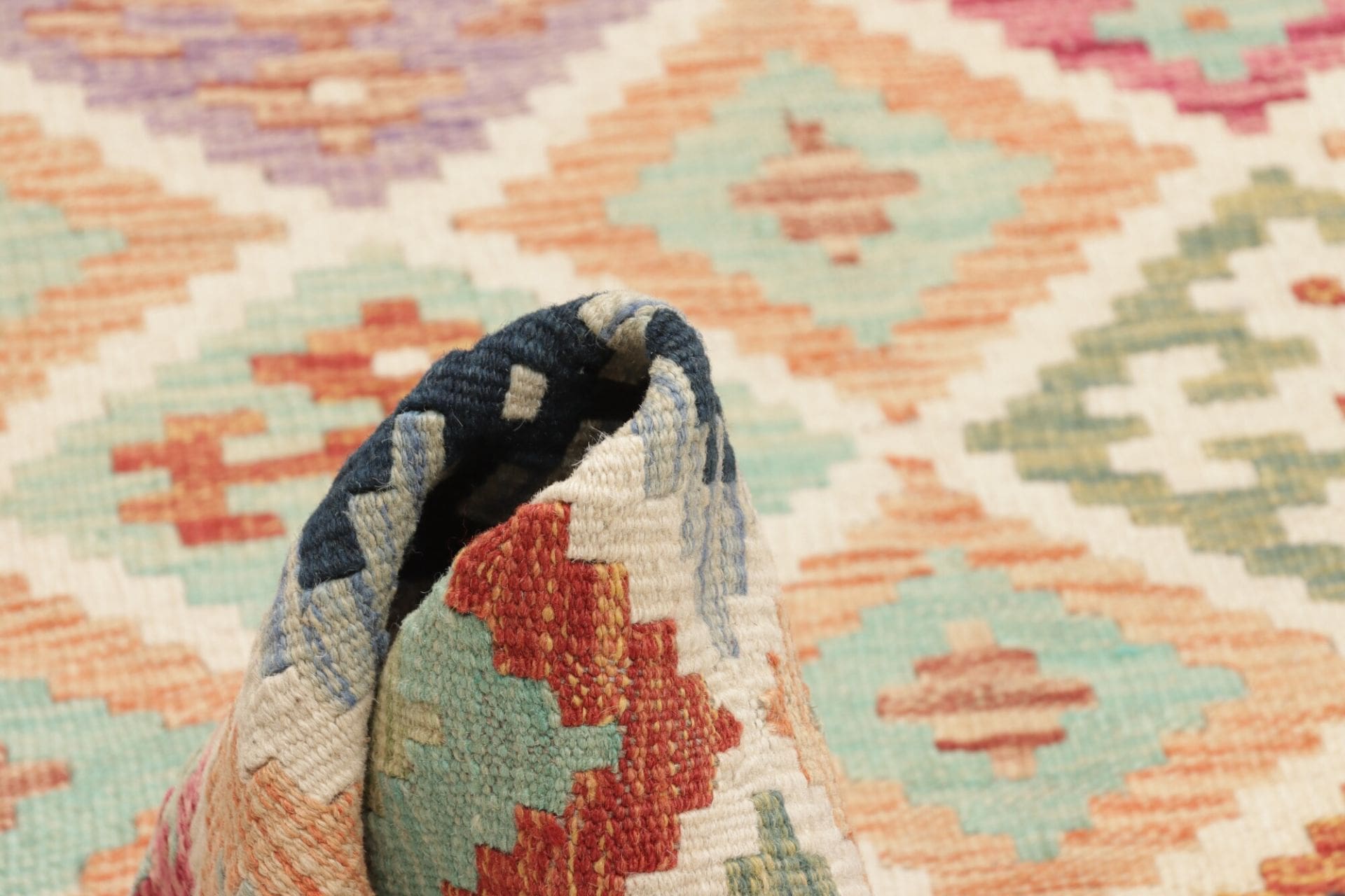 Kilim Pakistani Rug 102 × 200 cm, Wool, hand-woven
