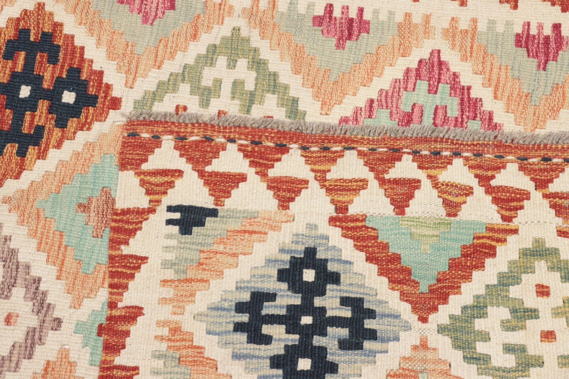 Kilim Pakistani Rug 102 × 200 cm, Wool, hand-woven