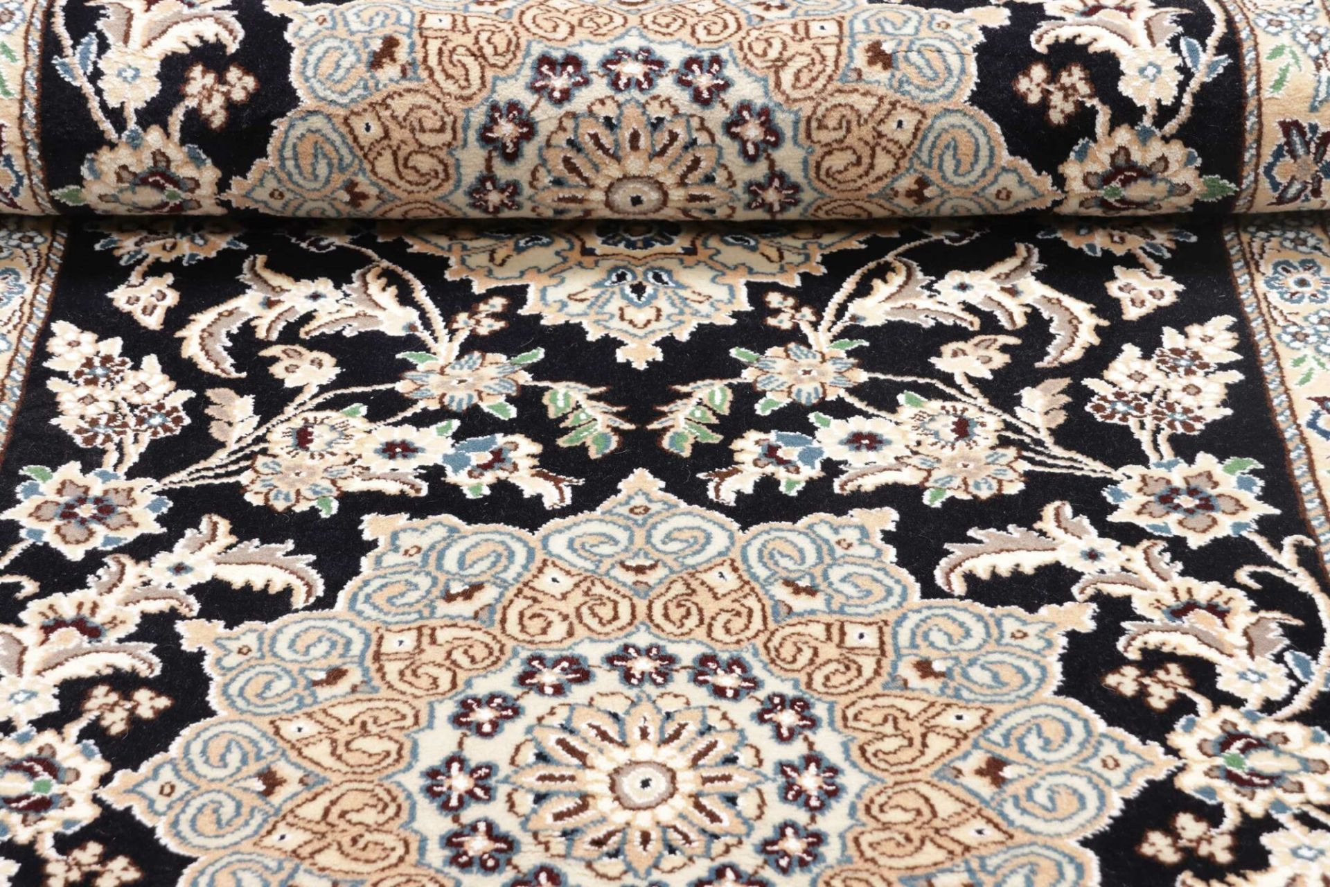 Nain Persian Rug 87 × 202 cm, Wool, hand-knotted