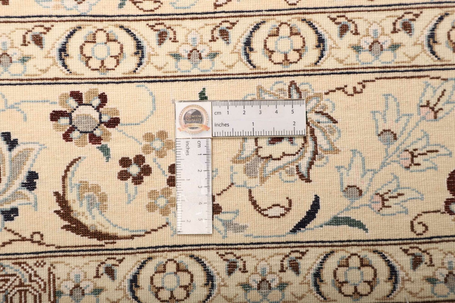 Hand-Knotted Wool Nain Persian Rug, 126 × 188 cm