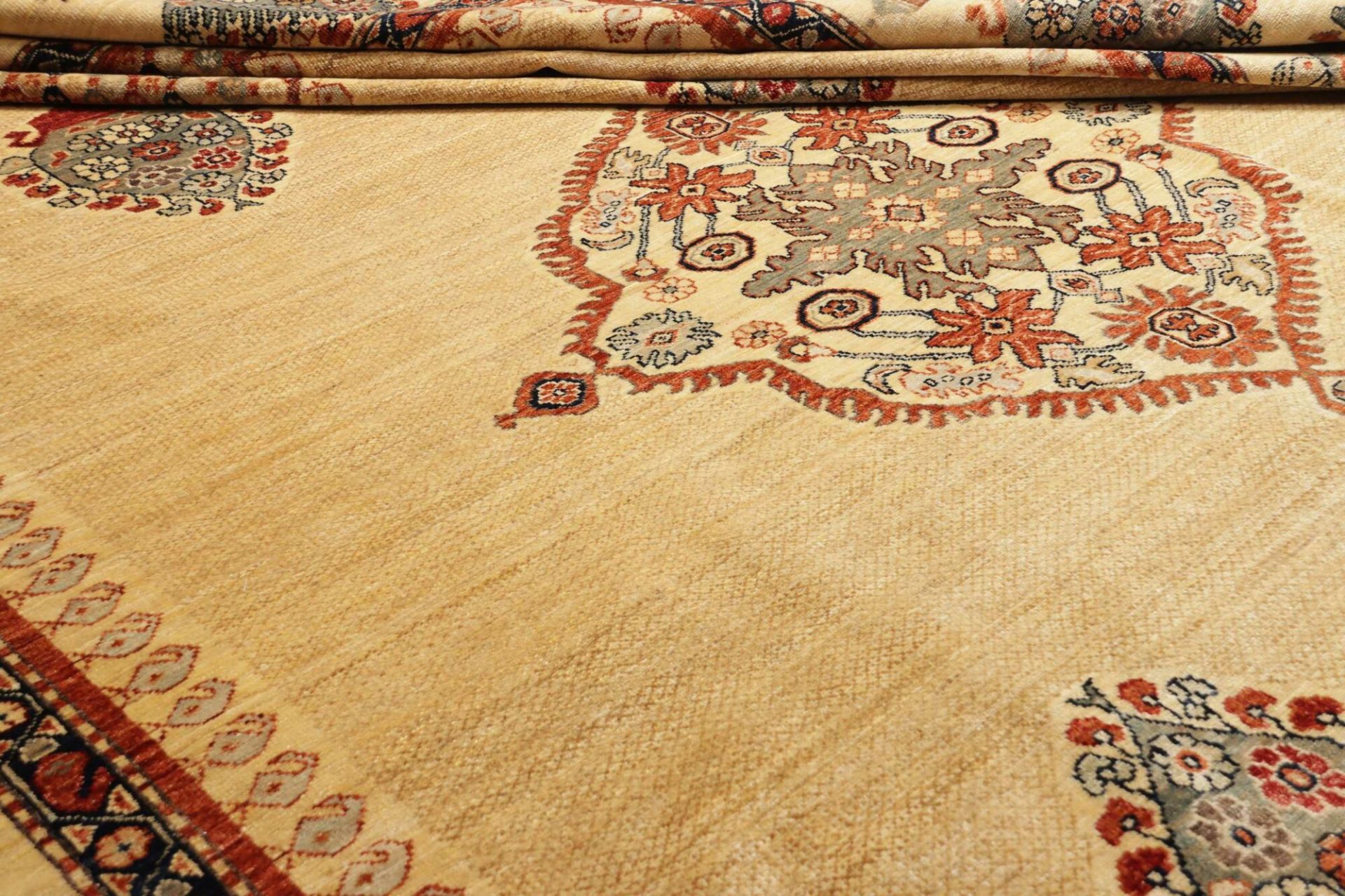 Hand-Knotted Wool Kazak Pakistani Rug, 276 × 362 cm