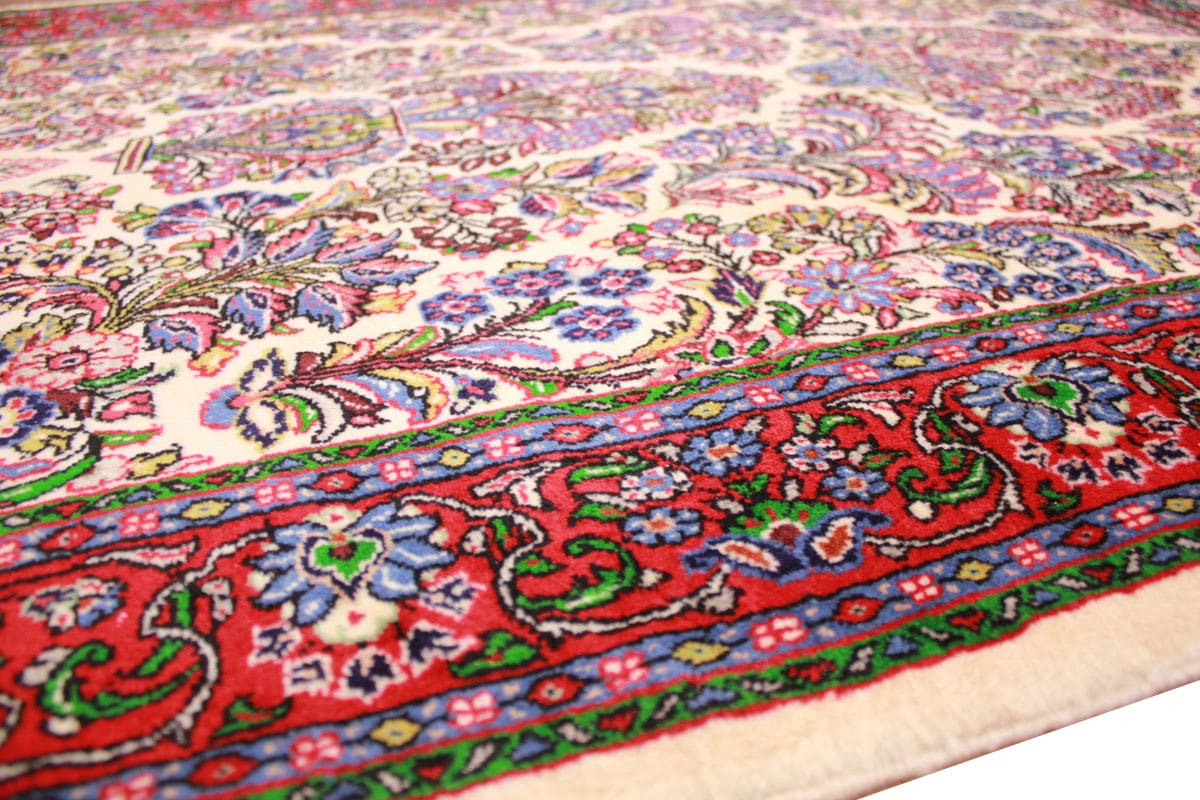 perserteppich-sarough-156x101-cm-beige-blumenmuster-handgeknupft-4 Sarouk Farahan Persian Rug — hand-knotted, Wool