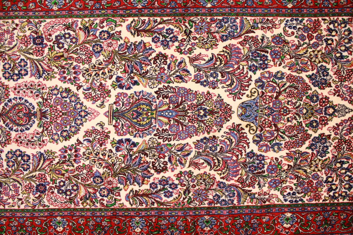 perserteppich-sarough-156x101-cm-beige-blumenmuster-handgeknupft-7 Sarouk Farahan Persian Rug — hand-knotted, Wool