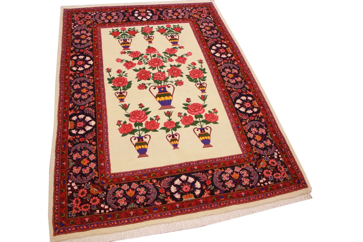 perser-teppich-sarough-160x107-cm-beige-wollteppich-handgeknupft-1 Sarouk Farahan Persian Rug — hand-knotted, Wool