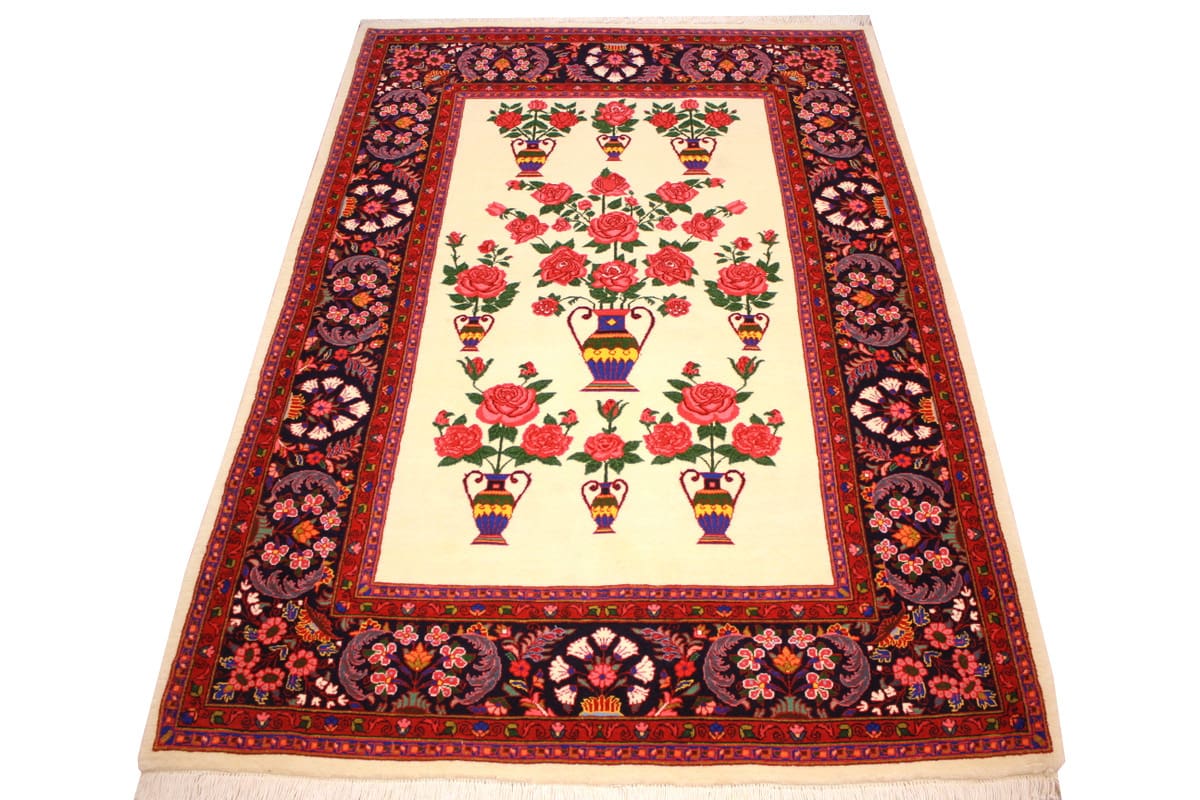 perser-teppich-sarough-160x107-cm-beige-wollteppich-handgeknupft-2 Sarouk Farahan Persian Rug — hand-knotted, Wool