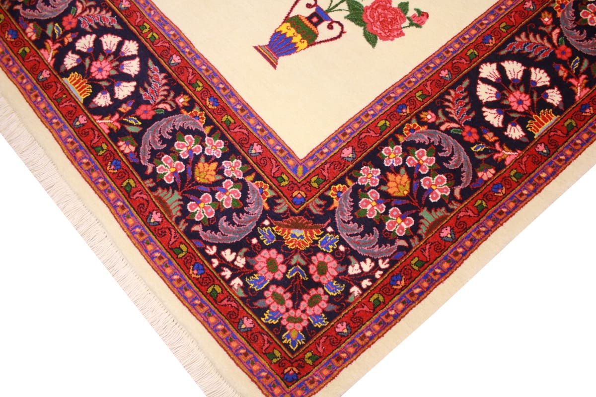perser-teppich-sarough-160x107-cm-beige-wollteppich-handgeknupft-4 Sarouk Farahan Persian Rug — hand-knotted, Wool