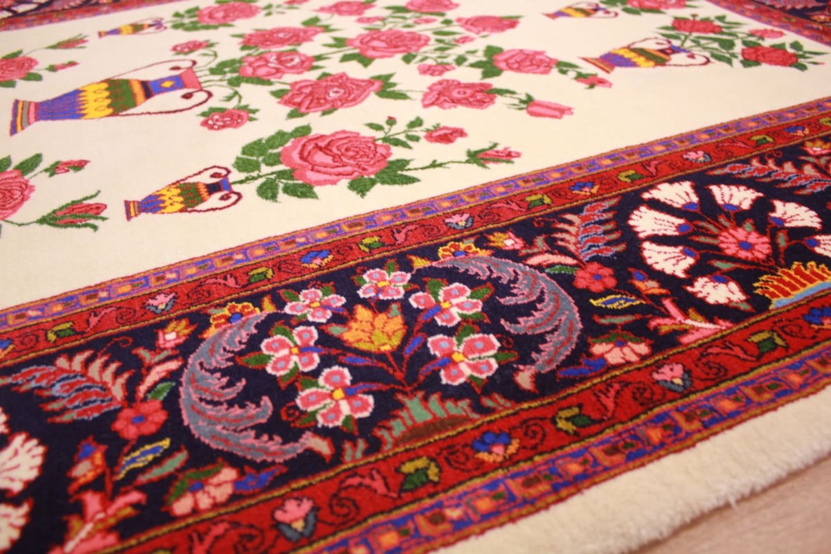 perser-teppich-sarough-160x107-cm-beige-wollteppich-handgeknupft-5 Sarouk Farahan Persian Rug — hand-knotted, Wool