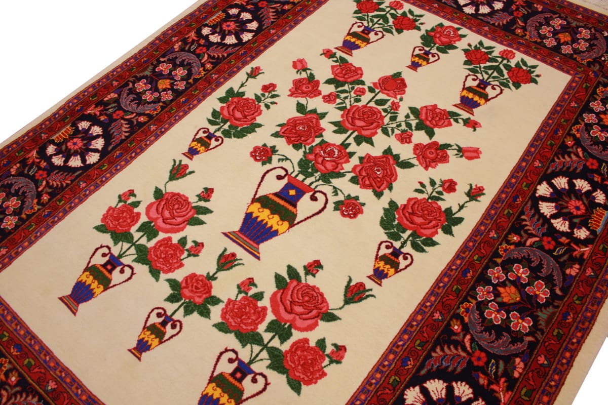 perser-teppich-sarough-160x107-cm-beige-wollteppich-handgeknupft-6 Sarouk Farahan Persian Rug — hand-knotted, Wool
