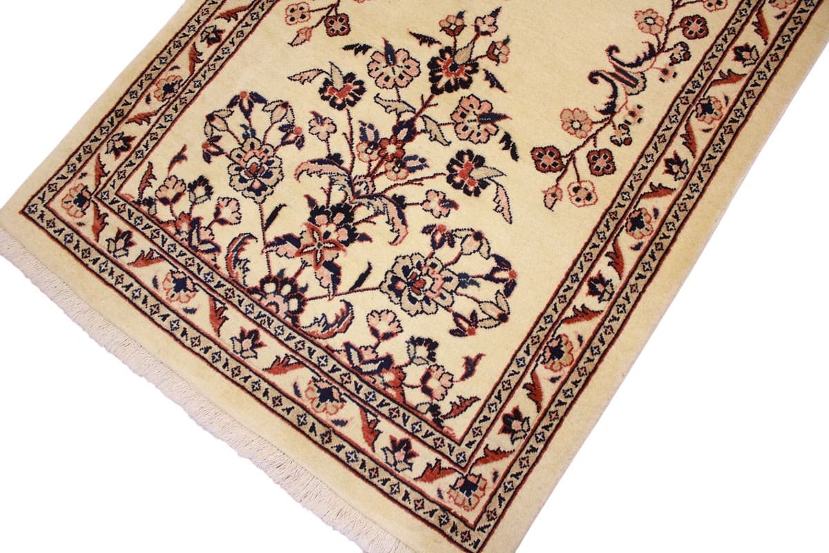 perserteppich-sarough-laufer-252x82-cm-beige-handgeknupft-4 Sarouk Farahan Persian Rug — hand-knotted, Wool