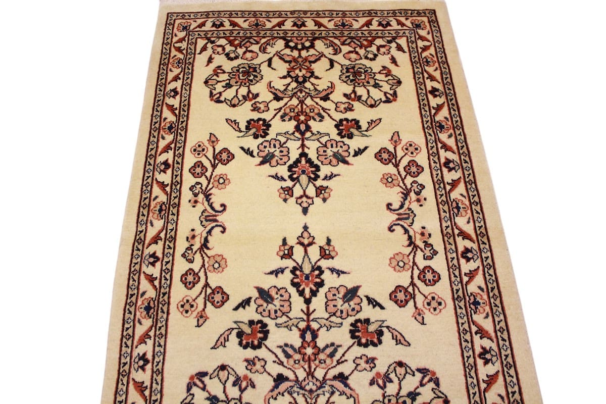 perserteppich-sarough-laufer-252x82-cm-beige-handgeknupft-9 Sarouk Farahan Persian Rug — hand-knotted, Wool