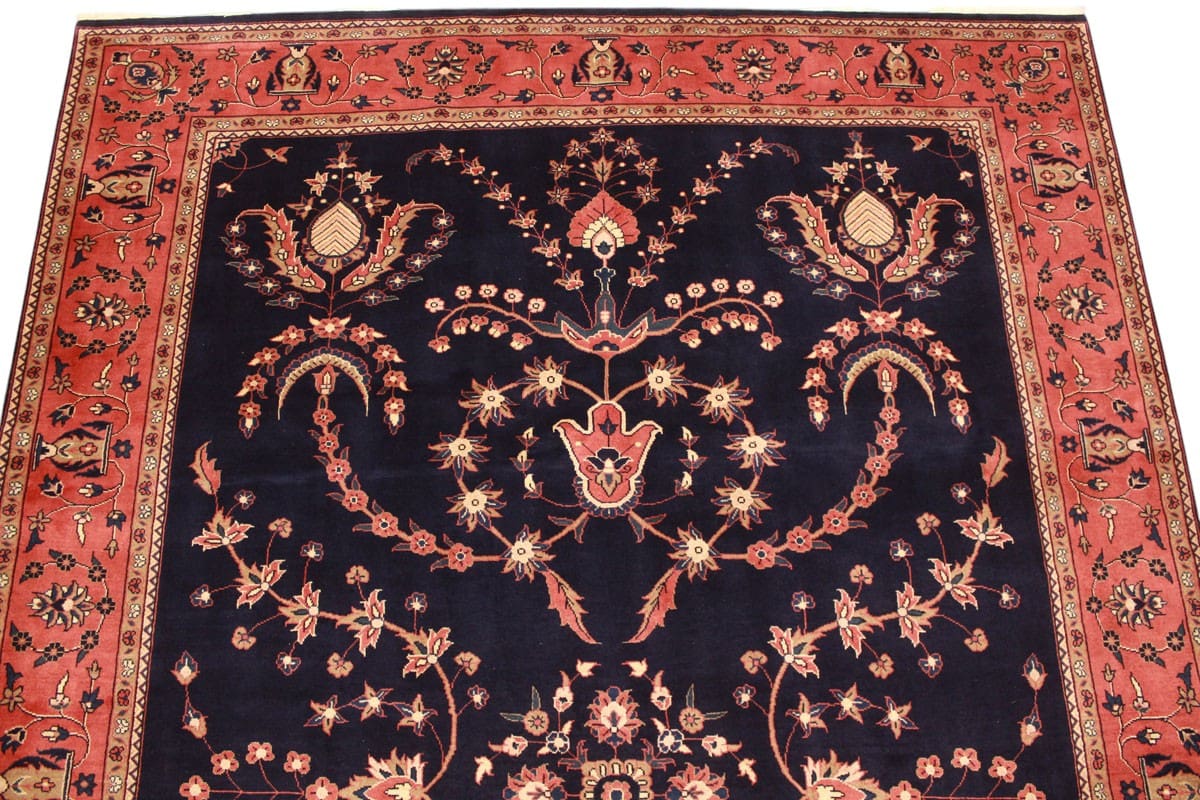 perser-teppich-sarough-302x214-cm-dunkelblau-handgeknupft-2 Sarouk Farahan Persian Rug — hand-knotted, Wool