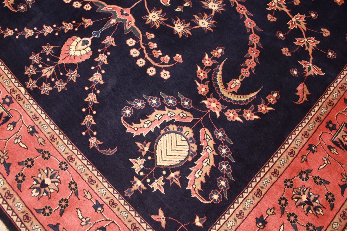 perser-teppich-sarough-302x214-cm-dunkelblau-handgeknupft-5 Sarouk Farahan Persian Rug — hand-knotted, Wool