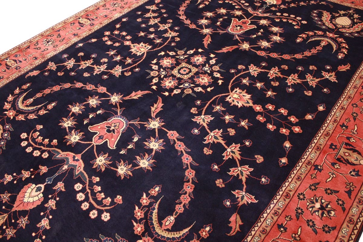 perser-teppich-sarough-302x214-cm-dunkelblau-handgeknupft-6 Sarouk Farahan Persian Rug — hand-knotted, Wool