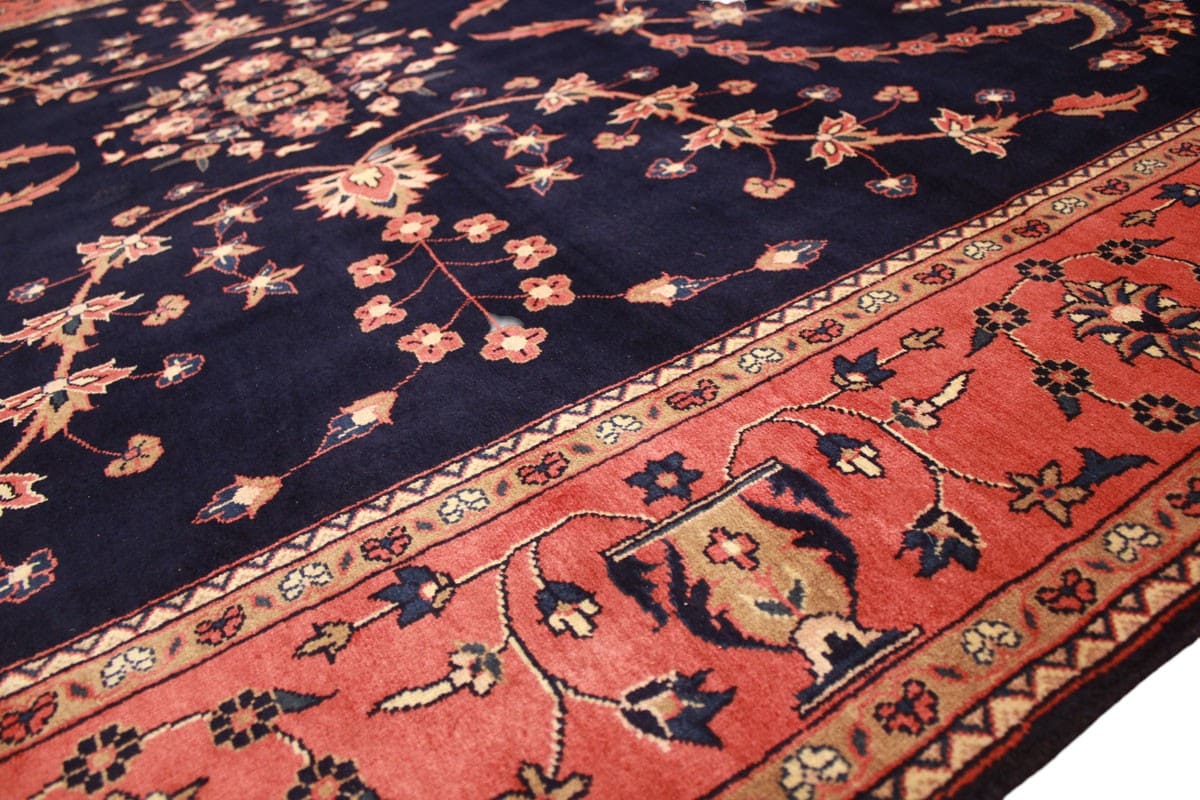 perser-teppich-sarough-302x214-cm-dunkelblau-handgeknupft-7 Sarouk Farahan Persian Rug — hand-knotted, Wool