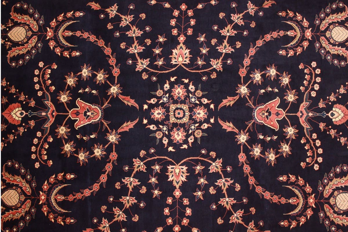 perser-teppich-sarough-302x214-cm-dunkelblau-handgeknupft-8 Sarouk Farahan Persian Rug — hand-knotted, Wool