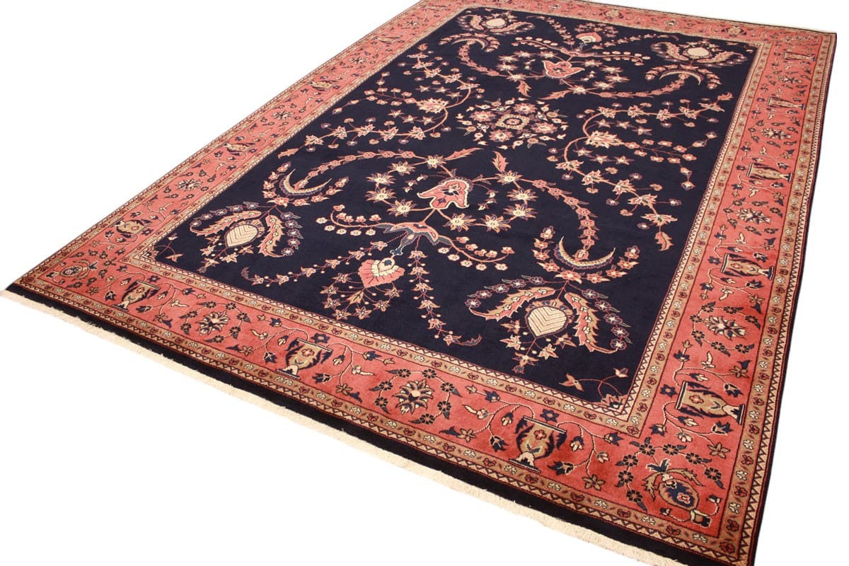 perser-teppich-sarough-302x214-cm-dunkelblau-handgeknupft-9 Sarouk Farahan Persian Rug — hand-knotted, Wool