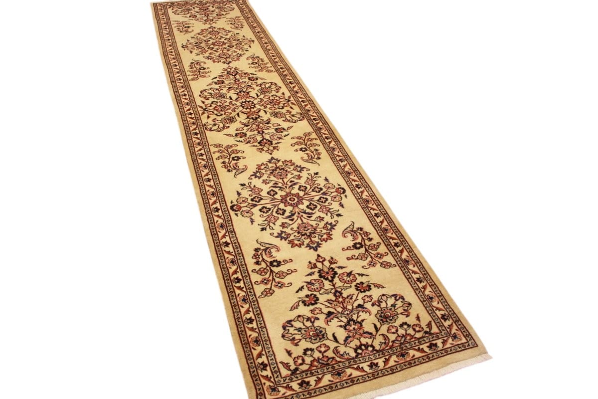 perserteppich-sarough-laufer-392x88-cm-beige-handgeknupft-1 Sarouk Farahan Persian Rug