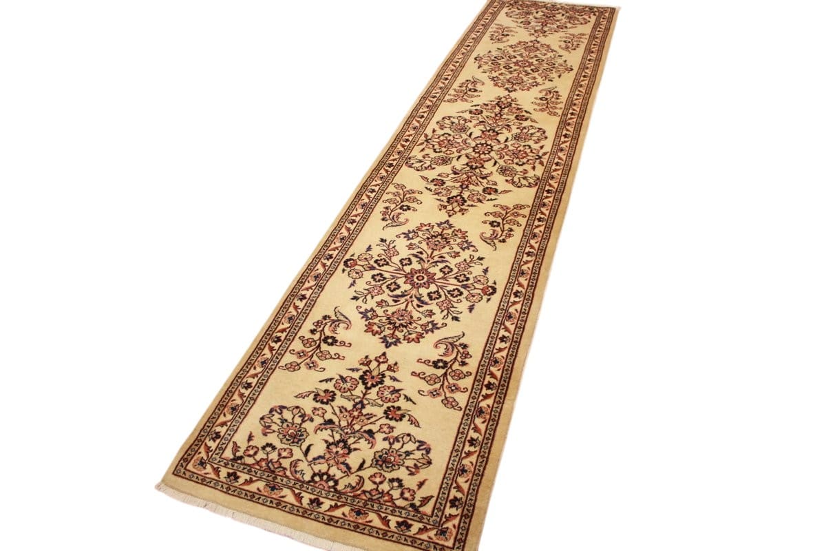 perserteppich-sarough-laufer-392x88-cm-beige-handgeknupft-3 Sarouk Farahan Persian Rug