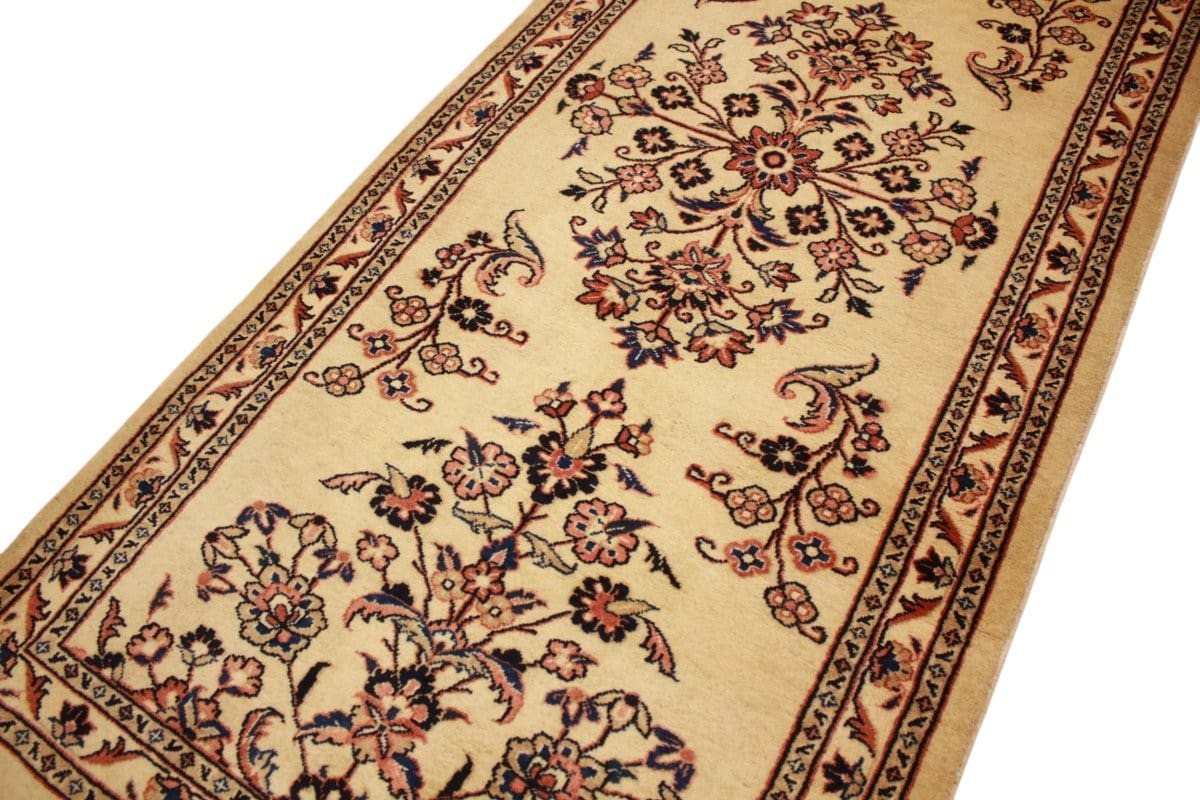 perserteppich-sarough-laufer-392x88-cm-beige-handgeknupft-5 Sarouk Farahan Persian Rug