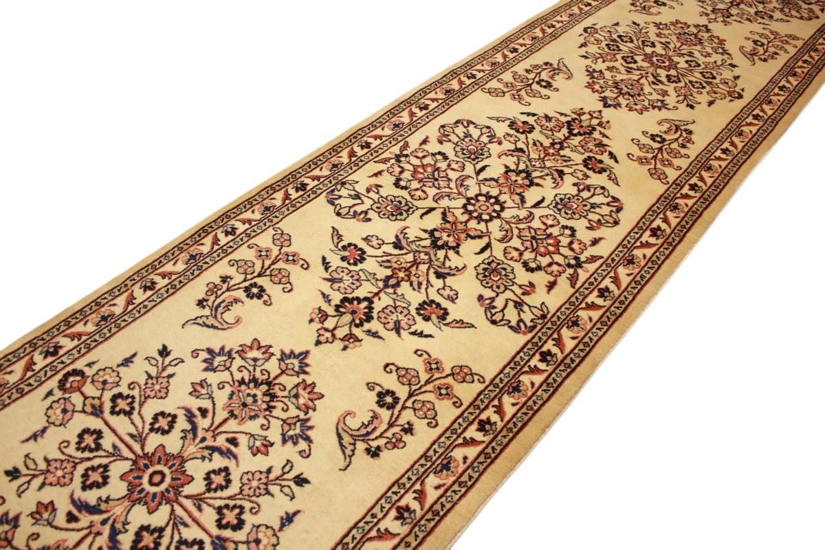 perserteppich-sarough-laufer-392x88-cm-beige-handgeknupft-6 Sarouk Farahan Persian Rug