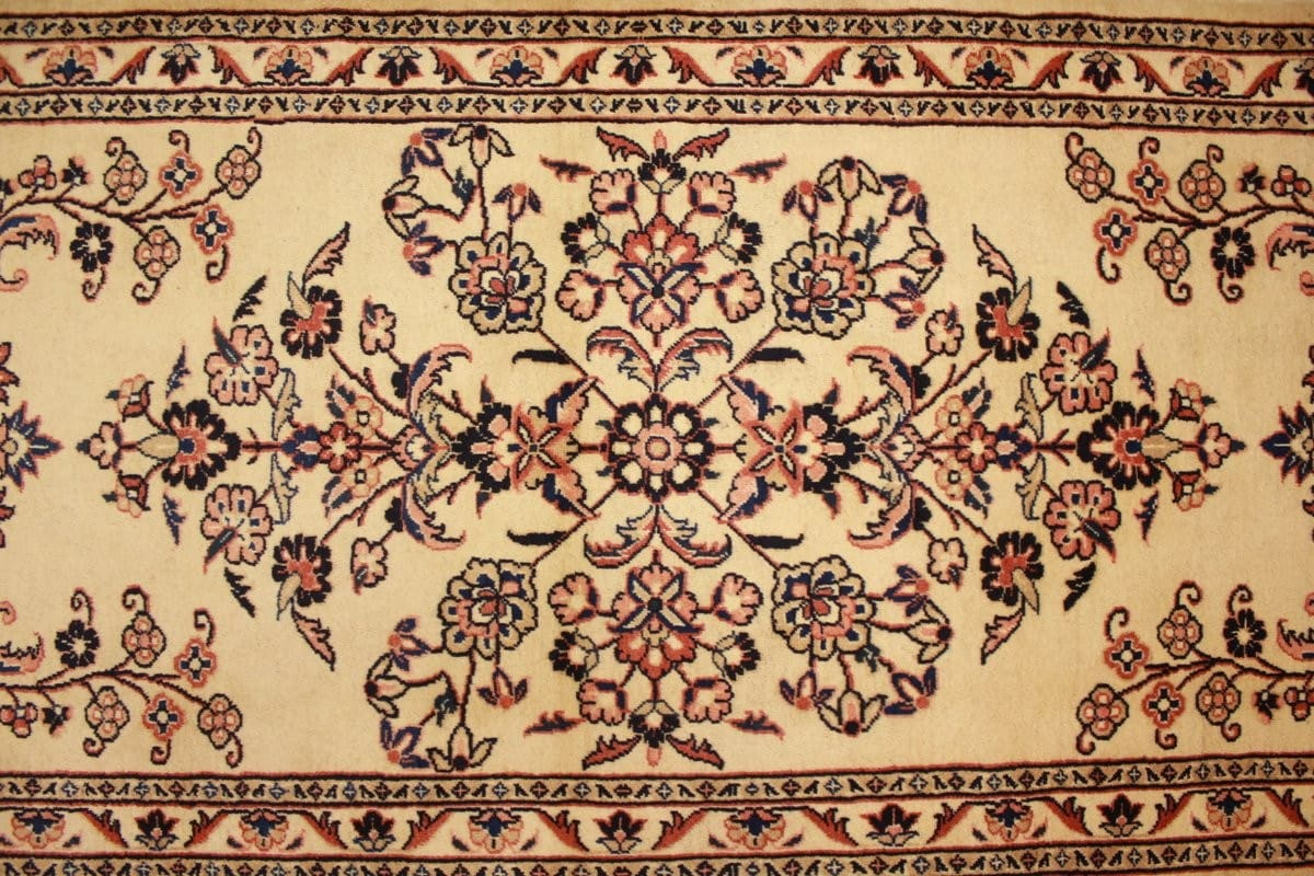 perserteppich-sarough-laufer-392x88-cm-beige-handgeknupft-7 Sarouk Farahan Persian Rug