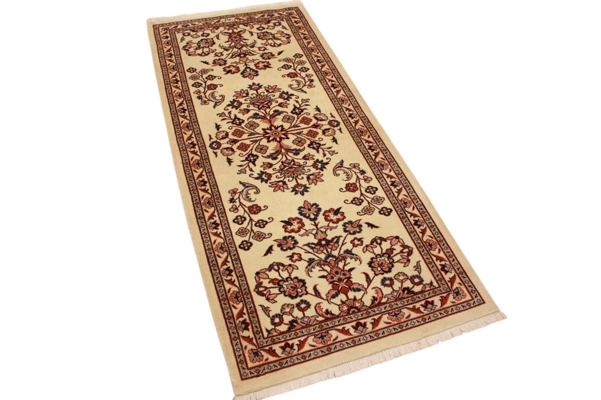 perser-teppich-sarough-laufer-202x86-cm-farbenfrohe-blumenmuster-handgeknupft-1 Sarouk Farahan Persian Rug