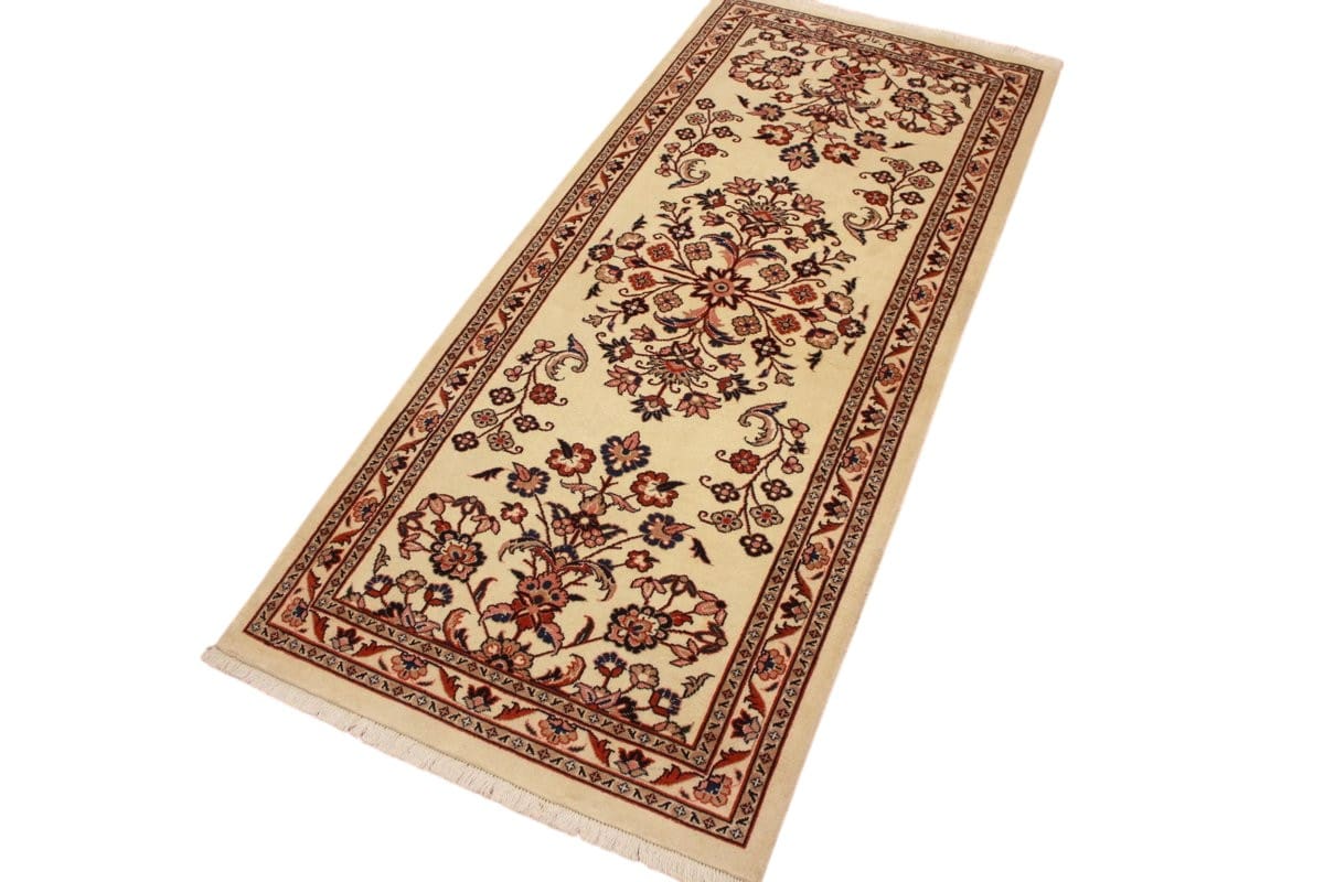 perser-teppich-sarough-laufer-202x86-cm-farbenfrohe-blumenmuster-handgeknupft-3 Sarouk Farahan Persian Rug