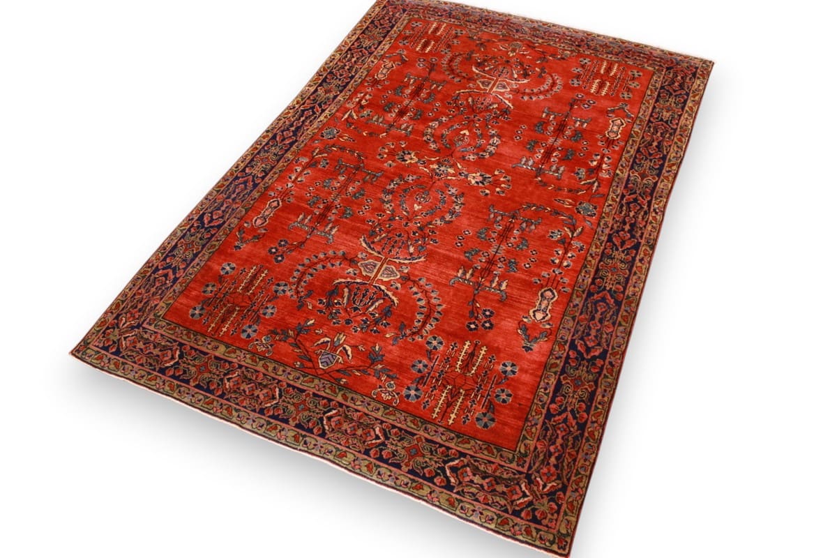 Sarouk Farahan Persian Rug — handmade, Wool