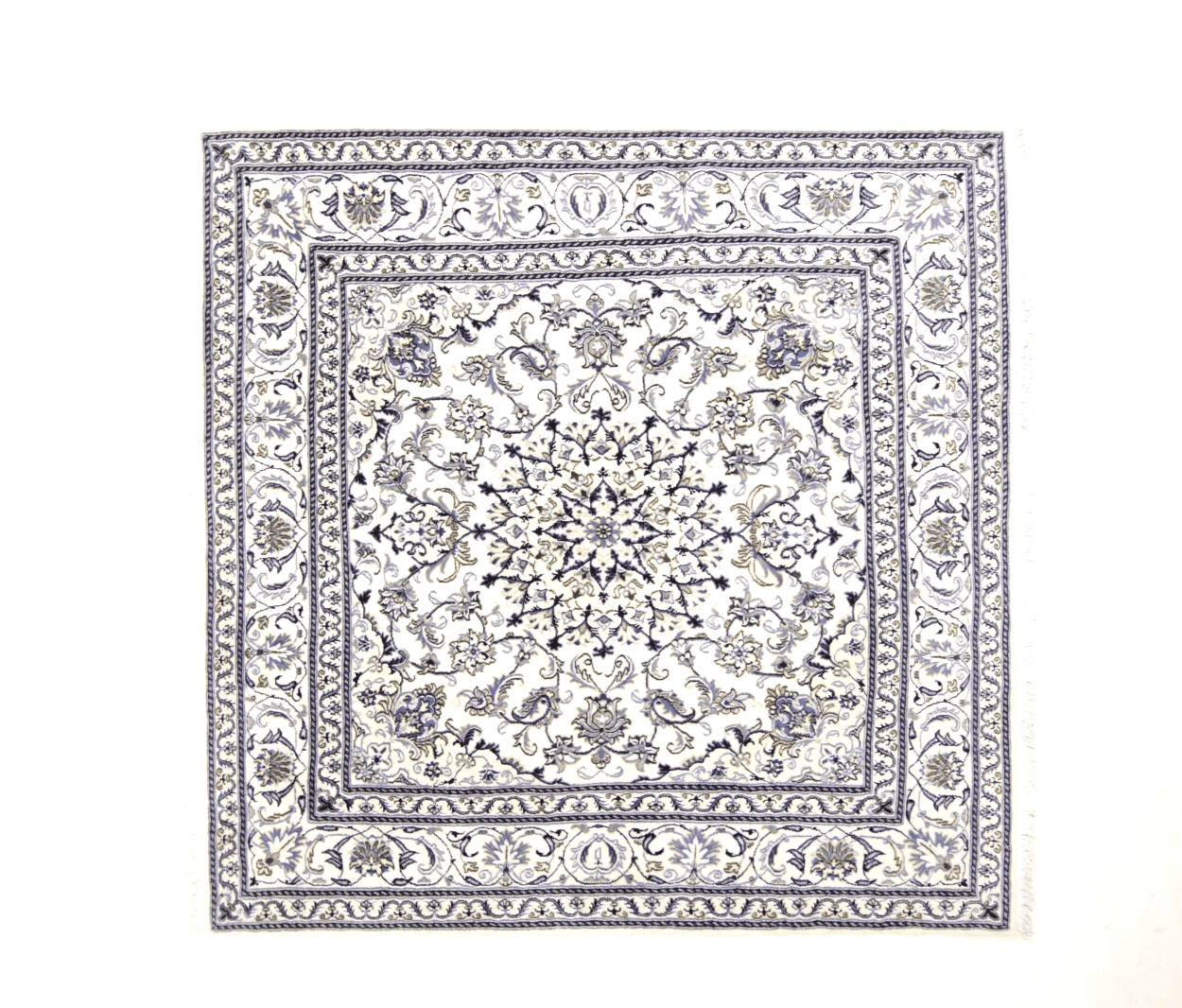 Oriental Persian Rug 200 × 200 cm, Wool & Silk, hand-knotted